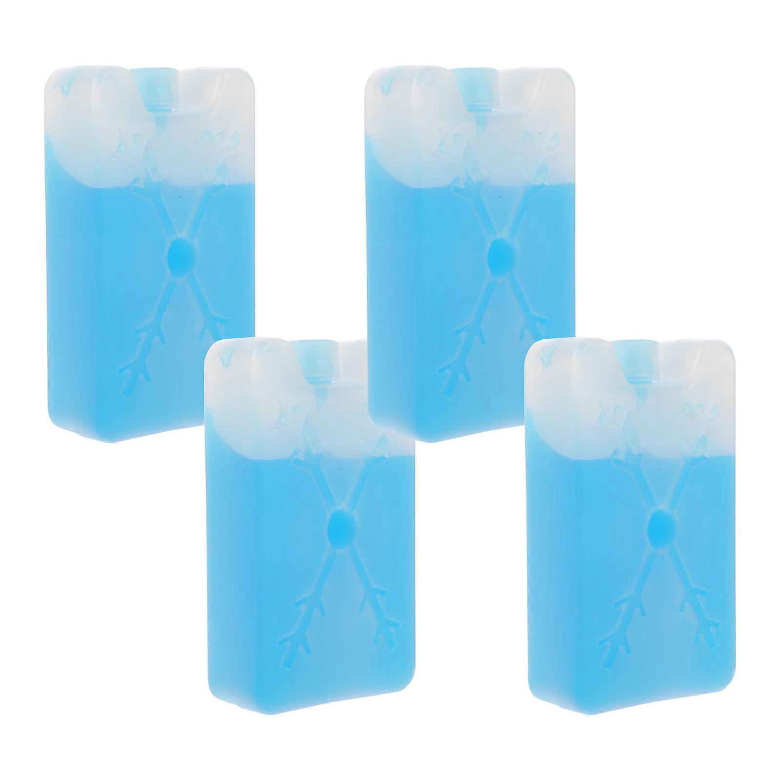 4pcs Reusable Ice Cooling Packs for Coolers, Practical Food Storage Containers for Lunch, Camping – Safe Material, Easy to Use