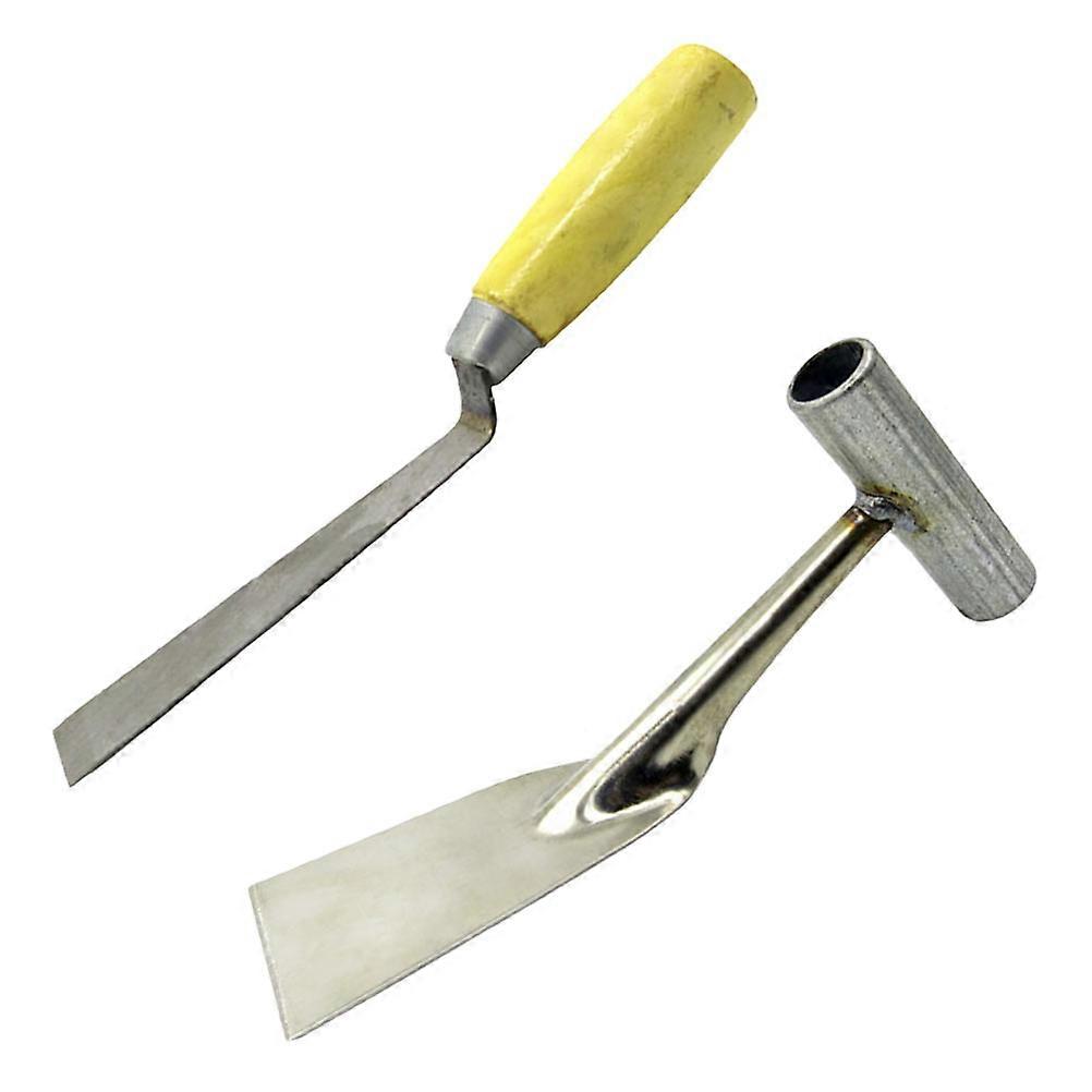 Garden Handheld with Ergonomic Design for Weeding Use Small Size Stainless Steel and Timber 2pcs