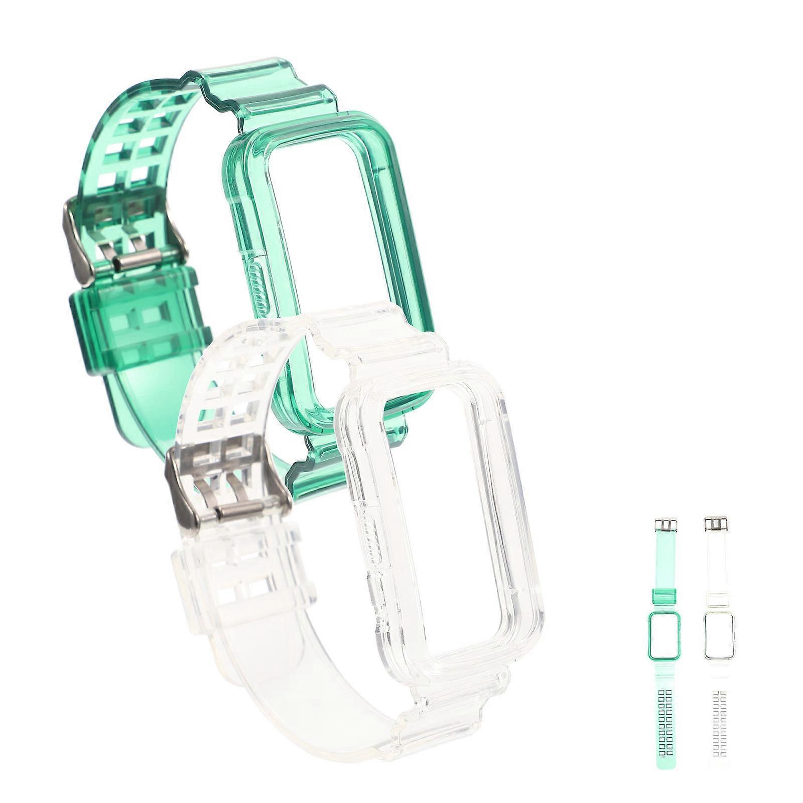 Wristwatch Replaceable Band Streamlined Design Watchband Replacement Daily Use Breathable Wristwatch Strap 2Pcs