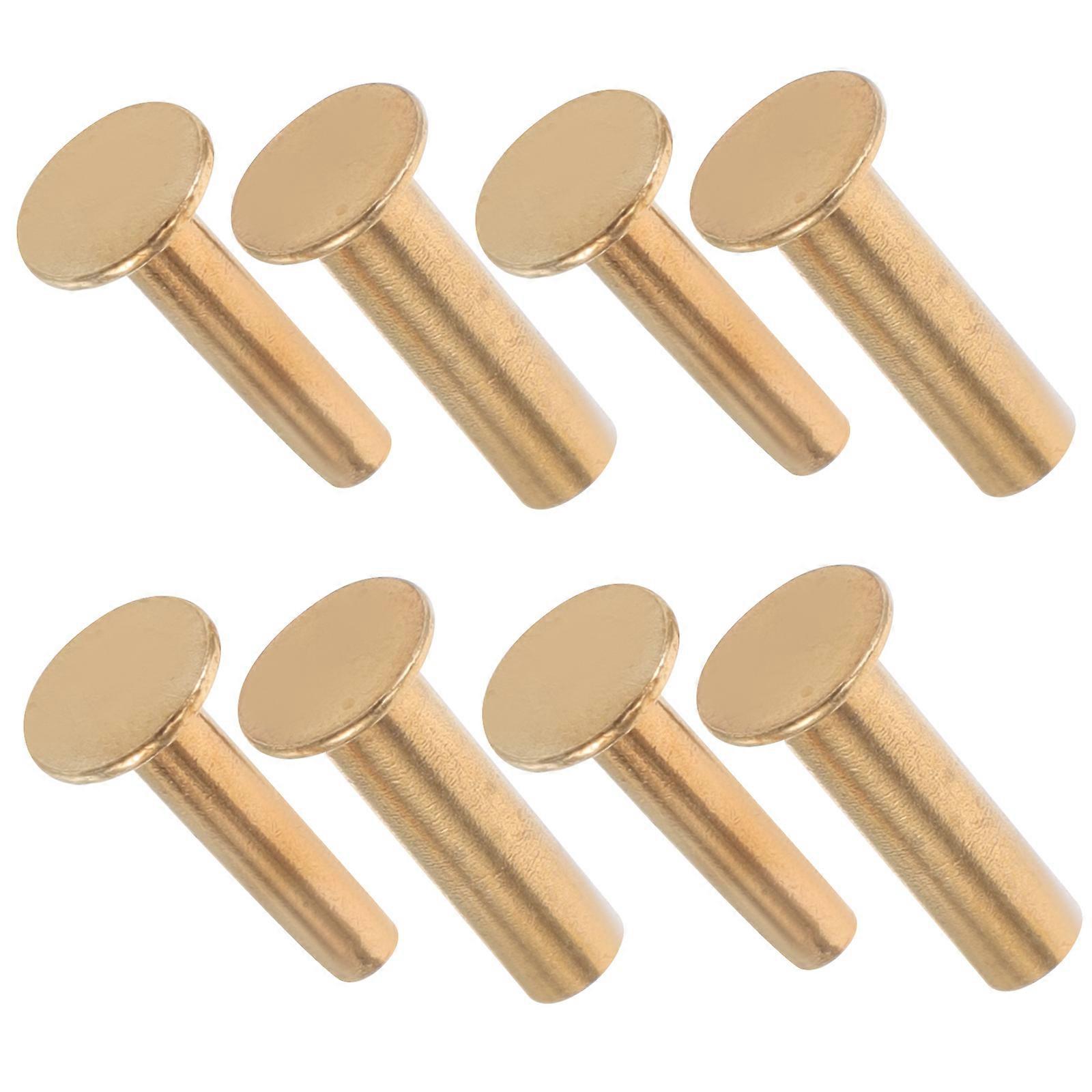 4 Pairs Handcrafted Kitchen Handle Rivets Diy Handle Fixing Kit Copper Fasteners For Handles Wooden Grip Rivet Replacement