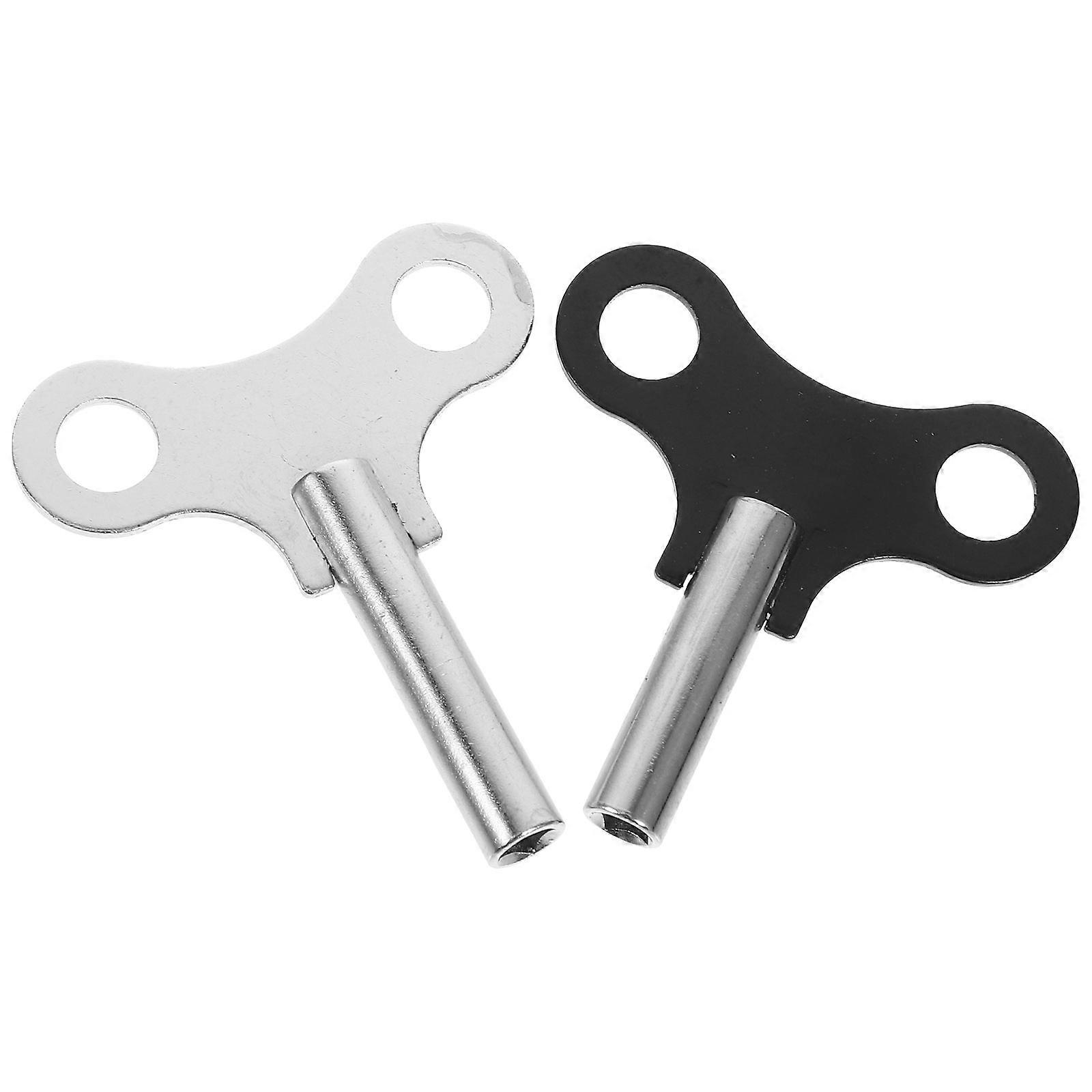 Winding Key for Clock Repair Steel Material Clock Tool Professional Use Metal Clock Key 2Set