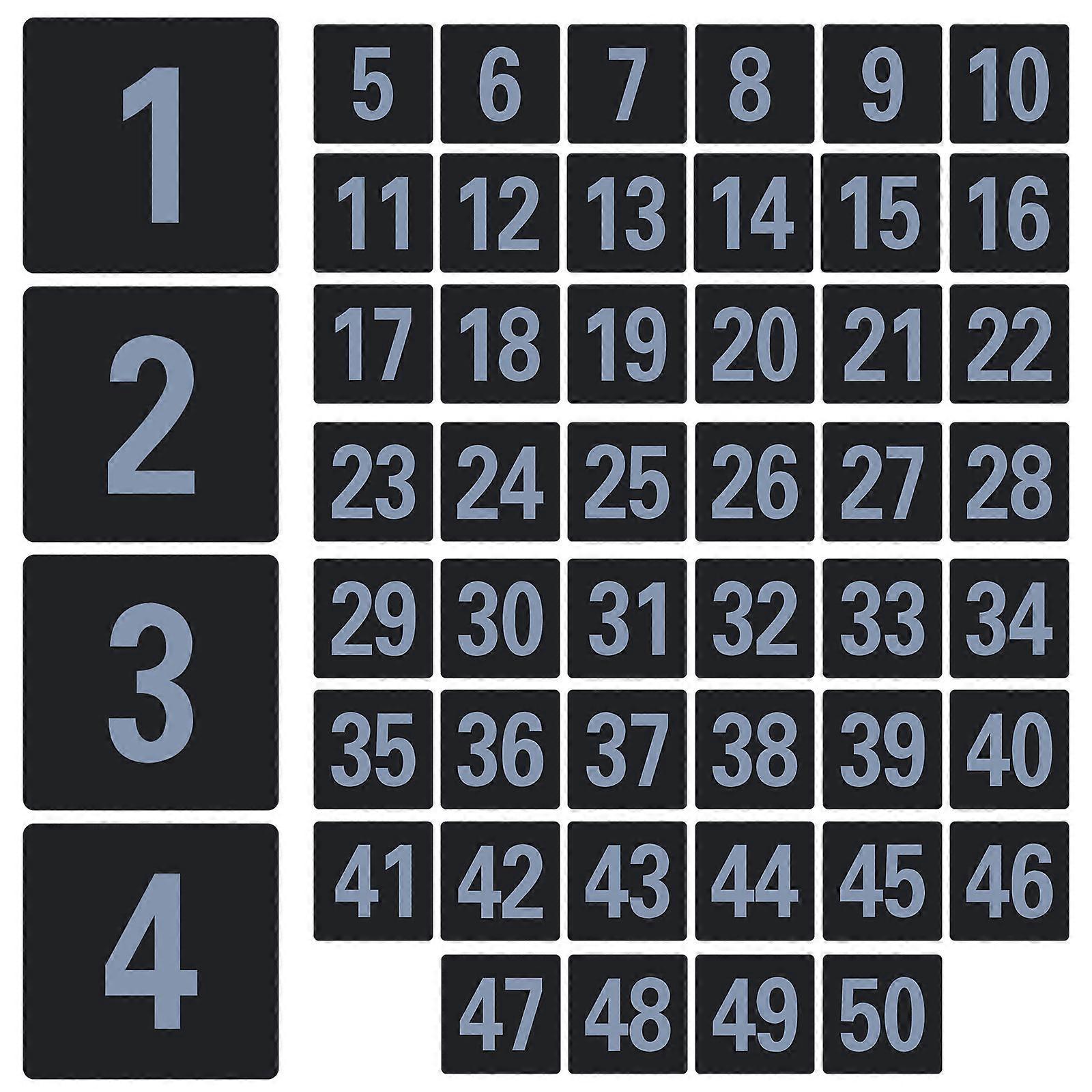 Plastic Table Numbers for Banquets and Weddings Double Sided PVC Number Cards for Restaurant Tables Assorted Color 150