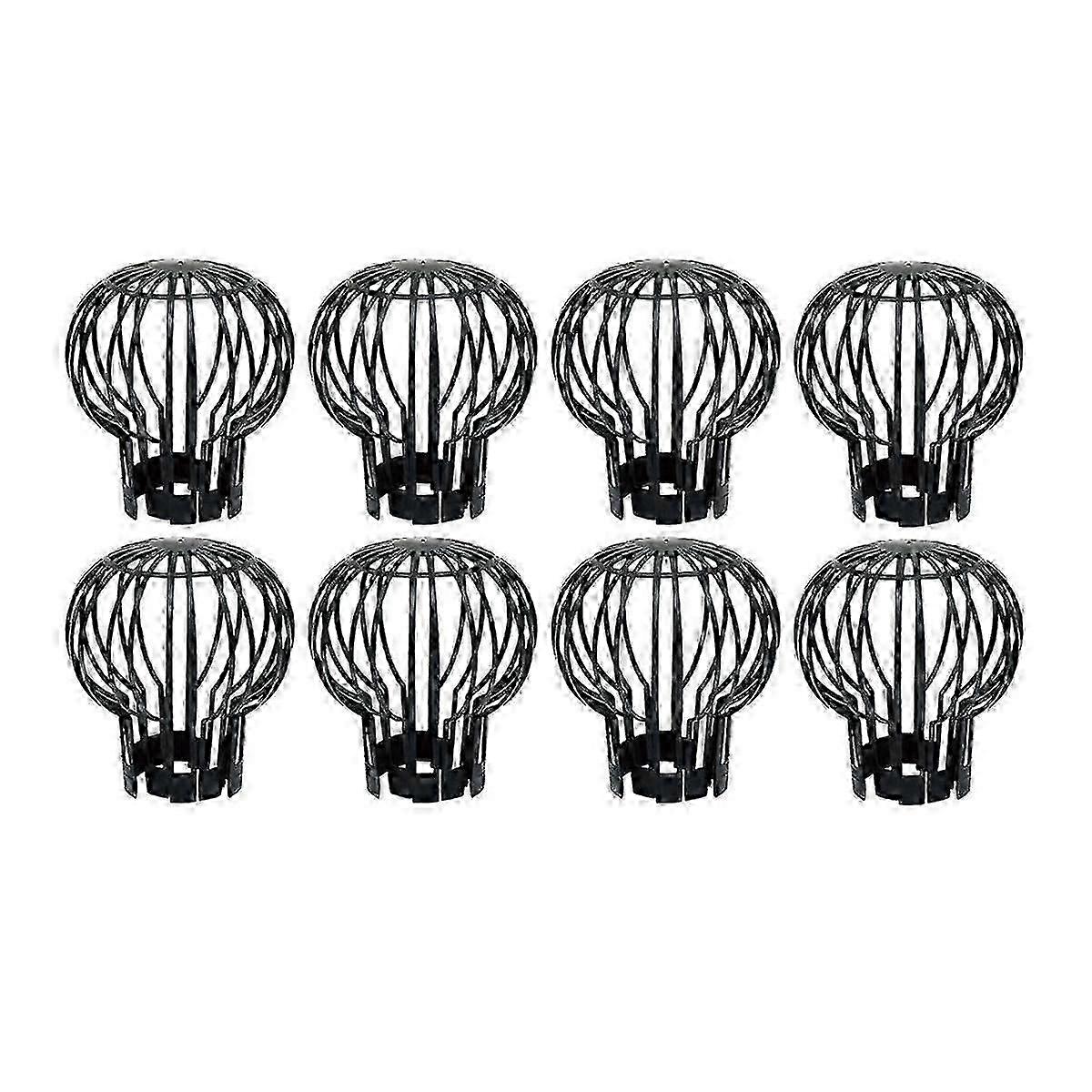 8Pcs Plastic Gutter Guards, Downpipe Leaf Guard, Downspout Filter, Drain Pipe Debris Dirt Protectorblack SZRH A-W
