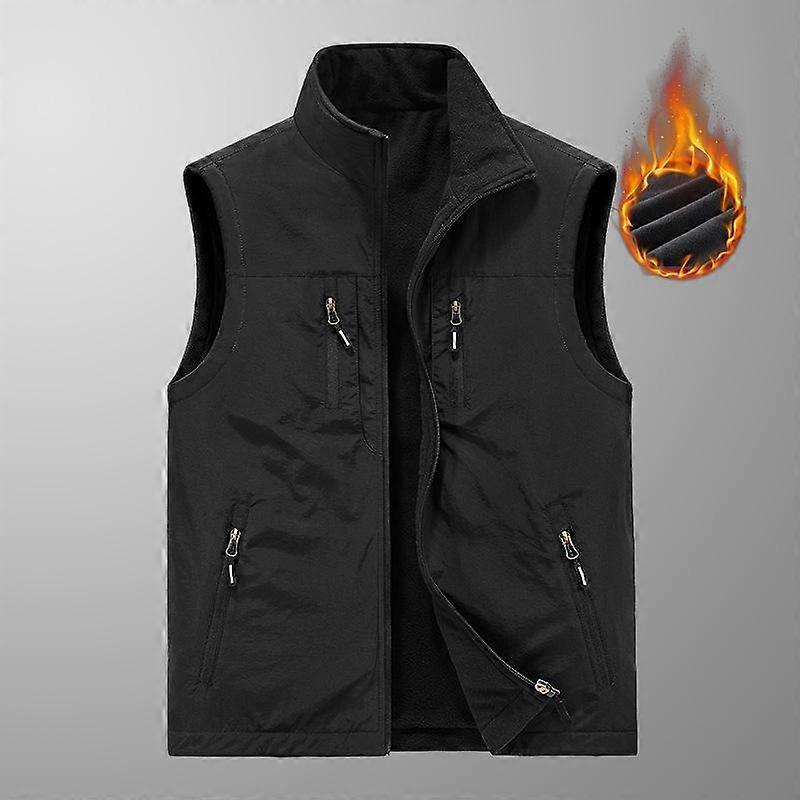 Double-sided Plush Vest Outdoor Quick Drying Vest Large 5xl