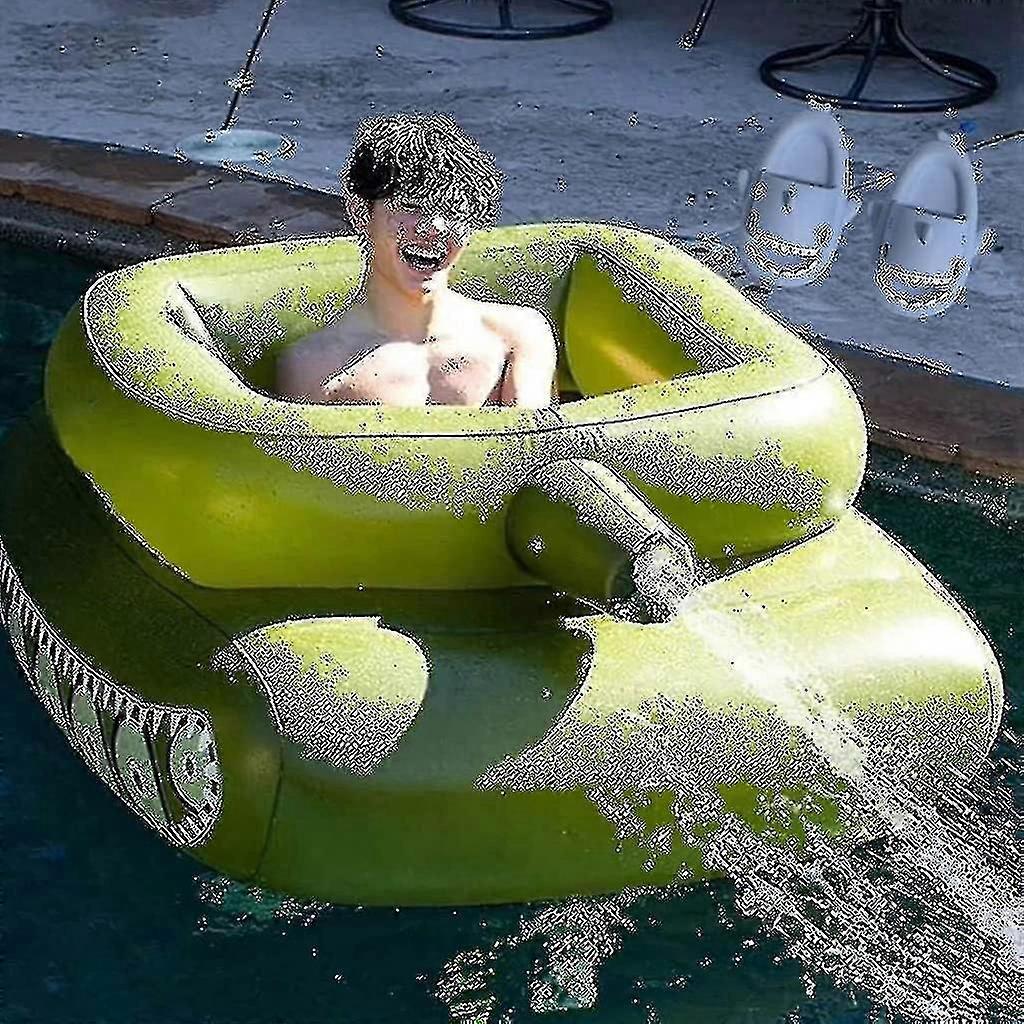 Pool Inflatable Tank With Water Gun, Inflatable Tank Pool Type Water Spray Ring, Inflatable Toy With Hand Pump, Summer Water Park Floating Pool For Ki