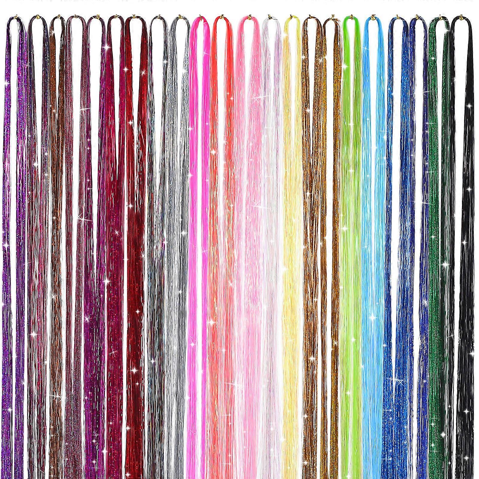 Colorful Glitter Hair Tinsel Kit for Braids – Lightweight, Versatile Styling for Casual and Formal Wear