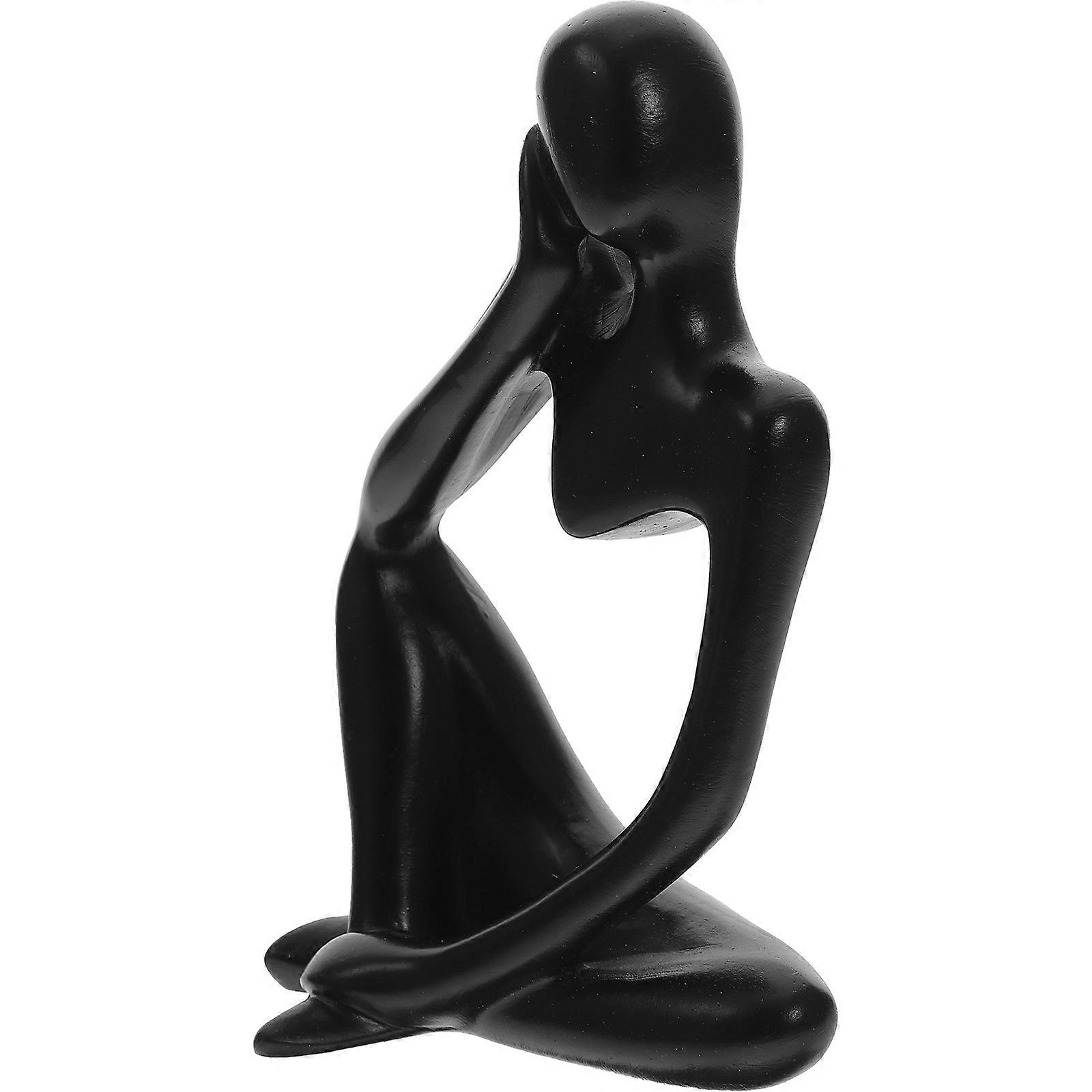 Abstract Thinker Statue for Decoration Modern Resin Desk Ornament