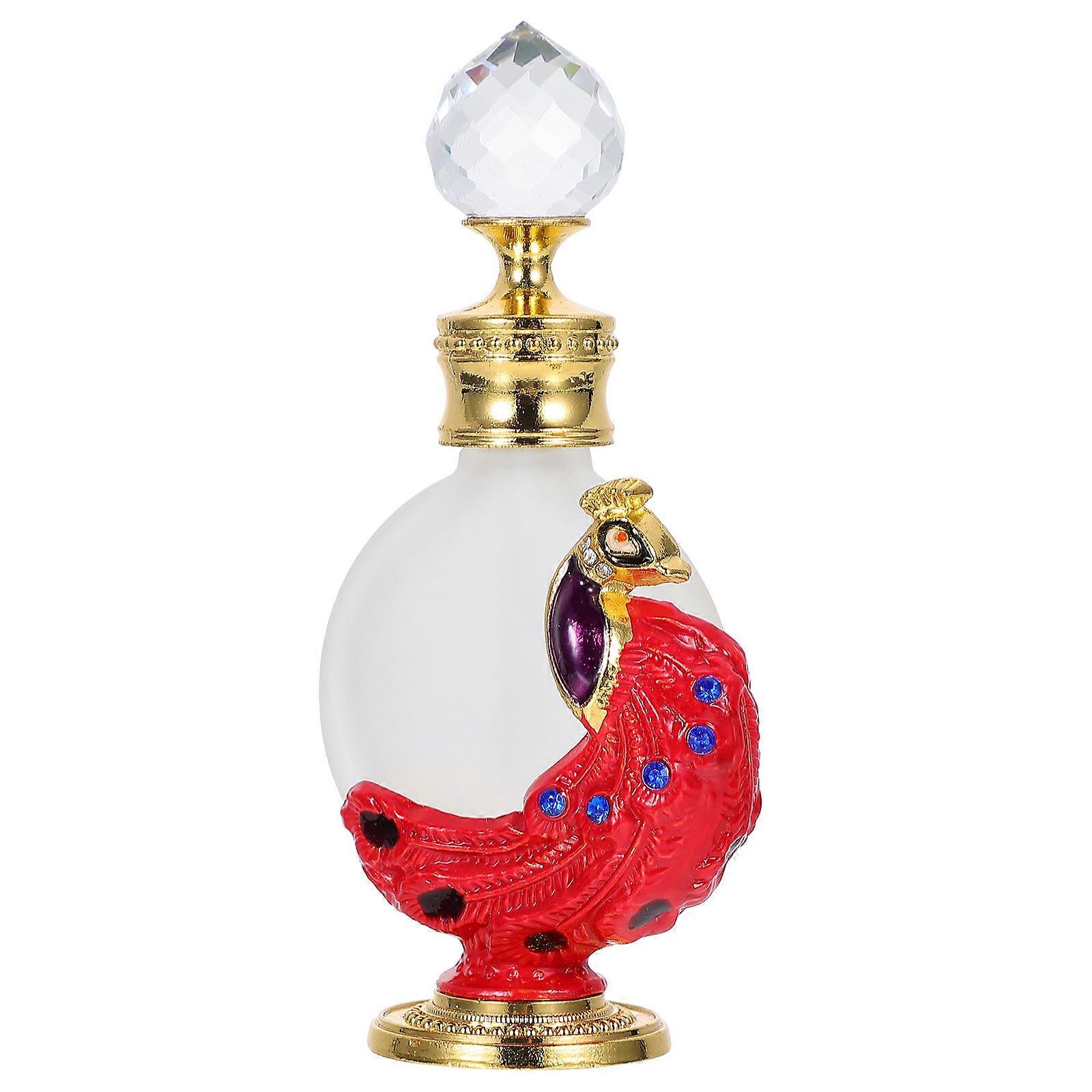 Mini Oil Dropper Bottle Antique Look Bookshelf Decor Red Refillable 1Pack