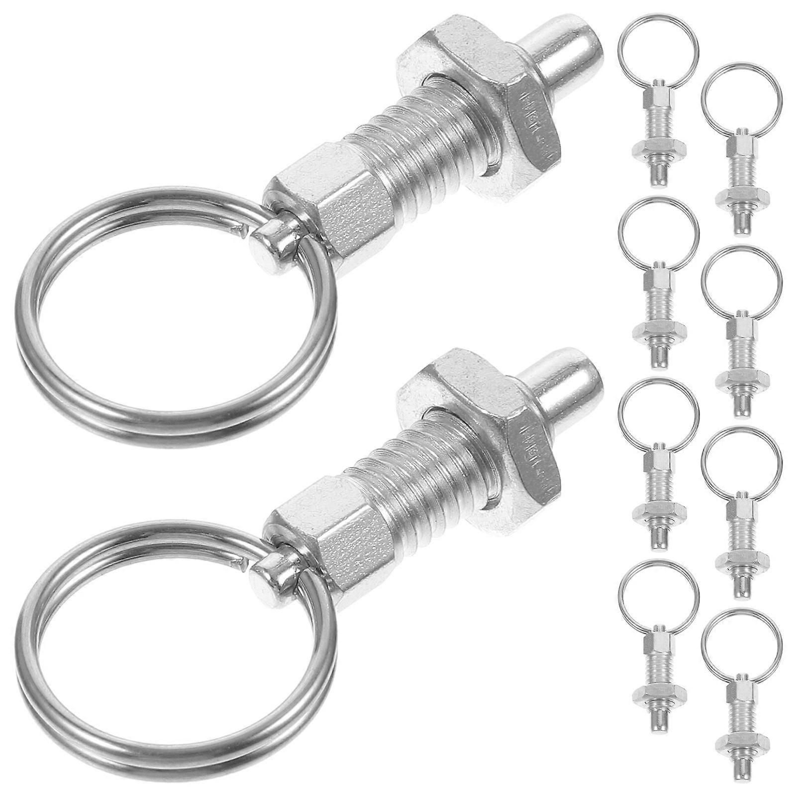 10pcs Spring Lock Pin Rings for Greenhouse – High Hardness Safety Knob Plungers, Portable & Corrosion Resistant for Farms and Yards