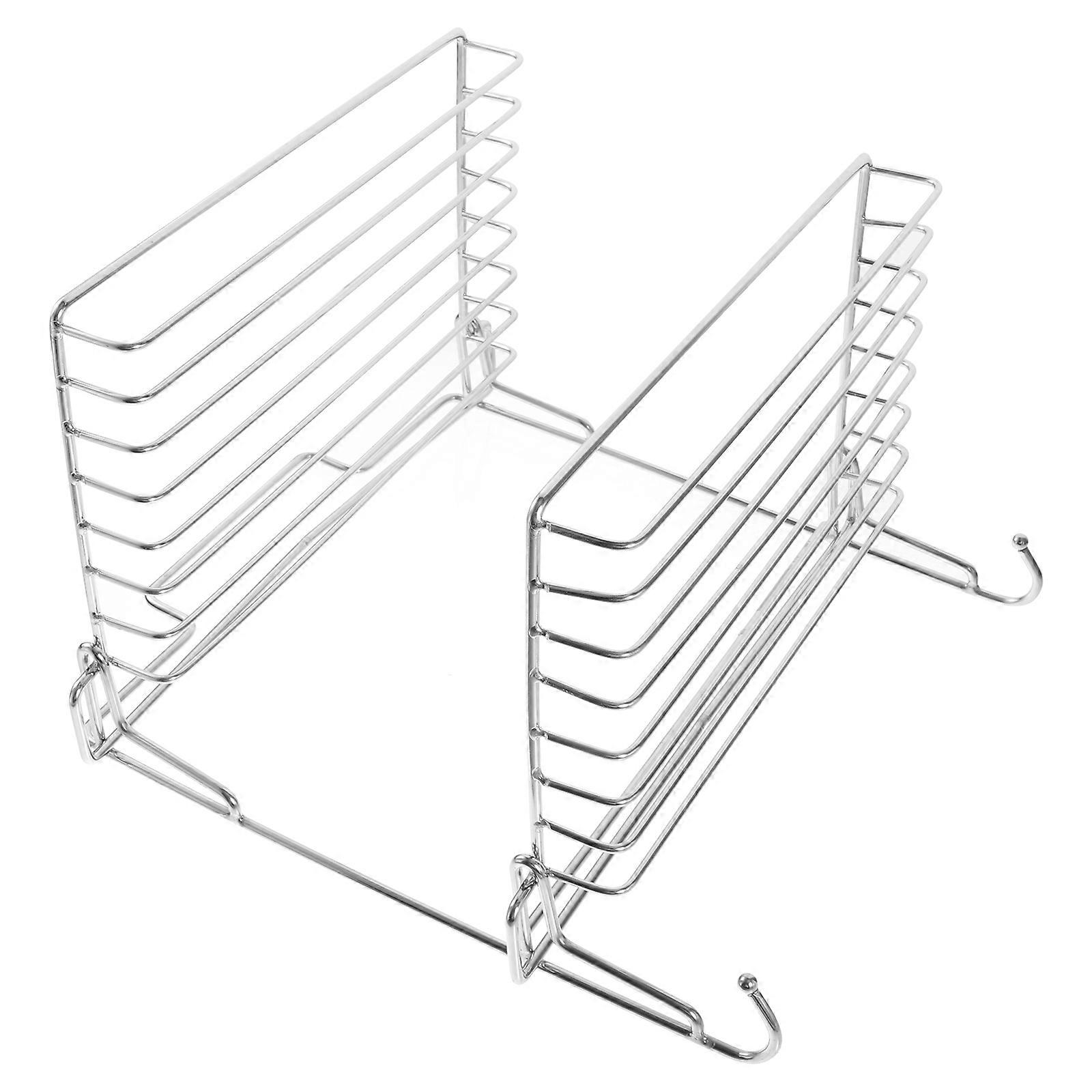 Stainless Steel Wall Mounted Storage Rack for Bathroom with Drainage Tray Silver 7.9x4.7x15.7 Inches
