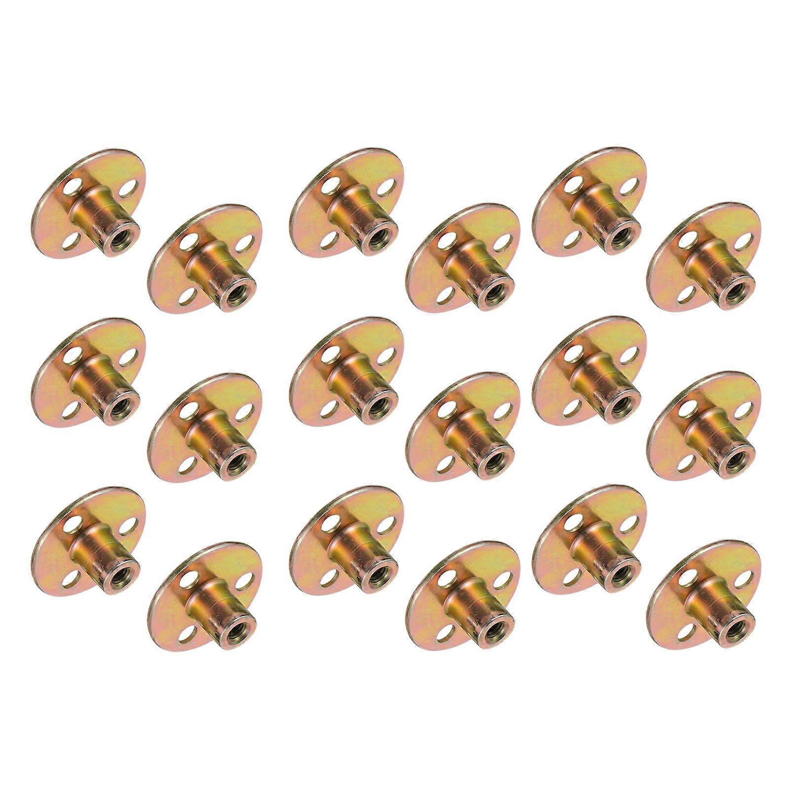 Furniture Locking Nuts 18Pcs Simple Design Round Base for Professionals and DIY Enthusiasts Furniture Fixing