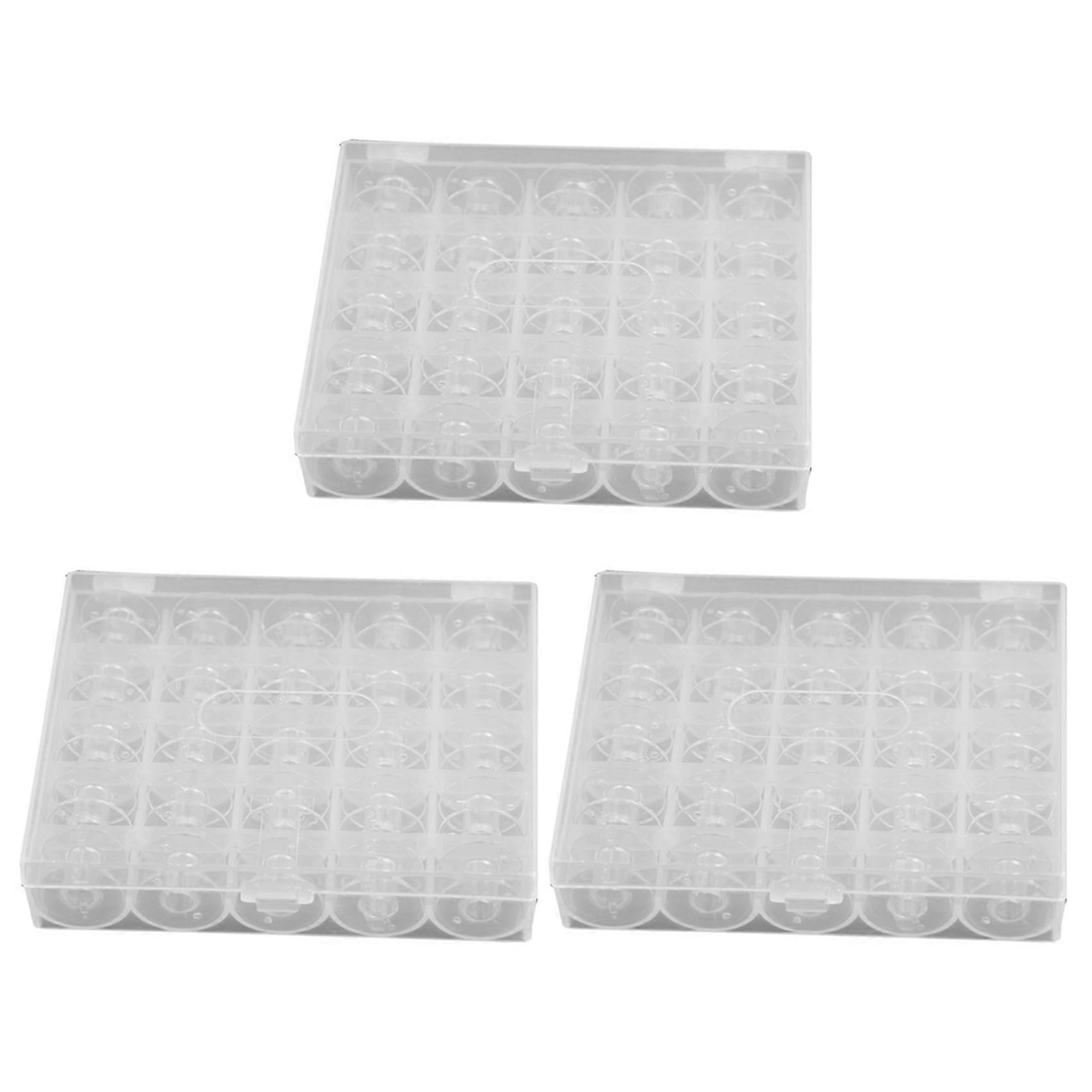 75Pcs Plastic Empty Bobbins Case for Machine