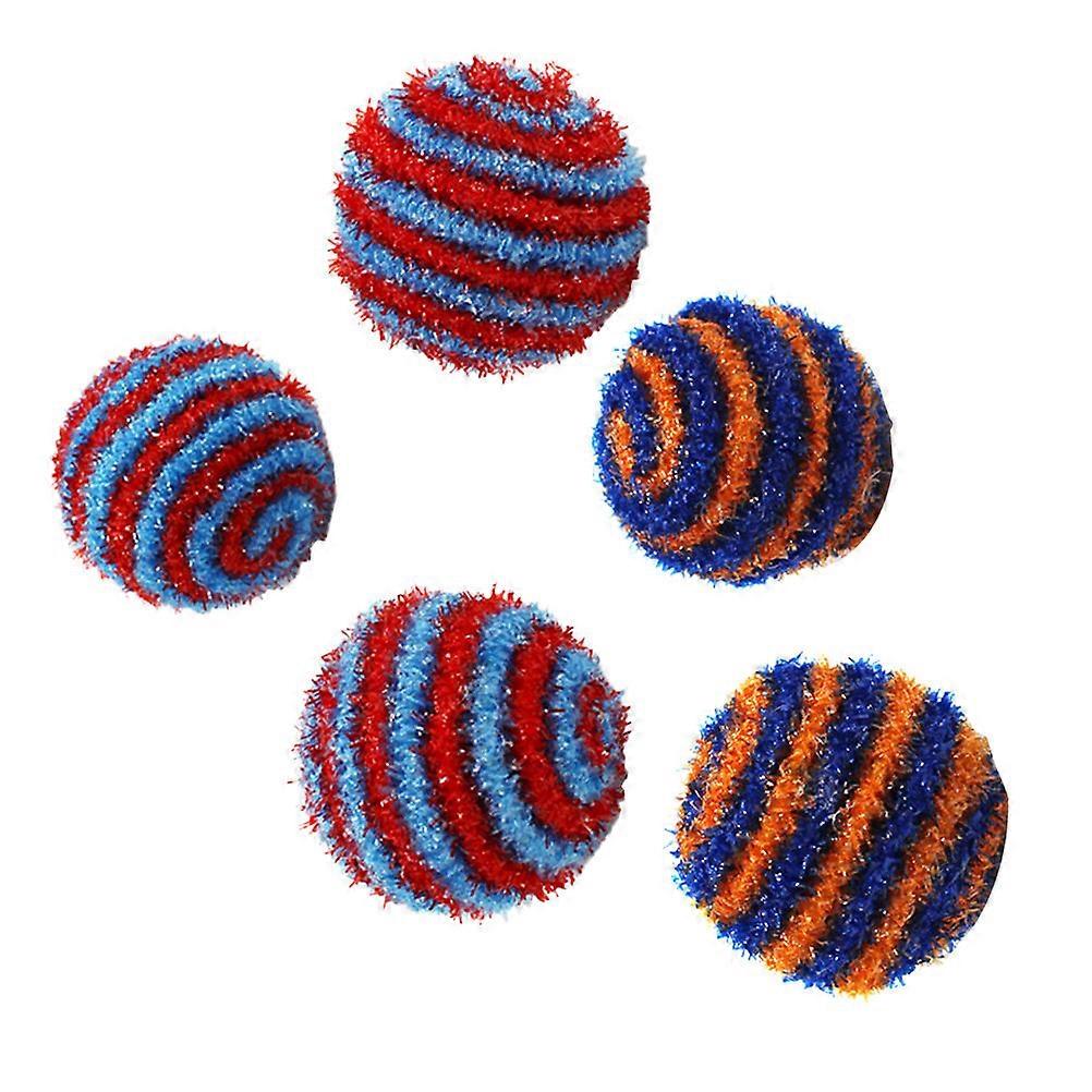 Interactive Dog And Cat Elastic Rope Ball Toys For Indoor And Assorted Color Durable Play 10Pcs