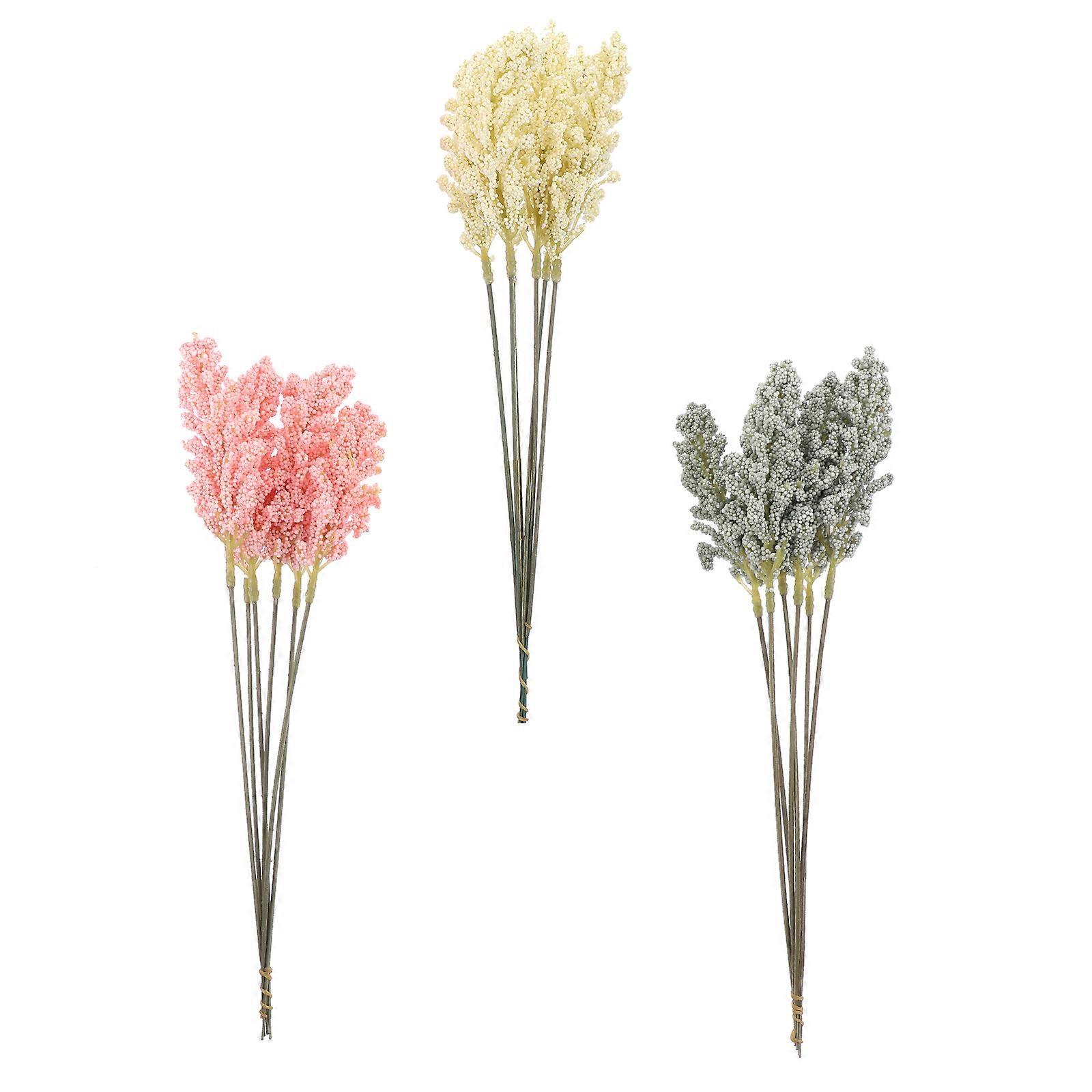 Plastic Wheat Ears for Decor Assorted Color Add Natural Feel to Your Room 18PCS
