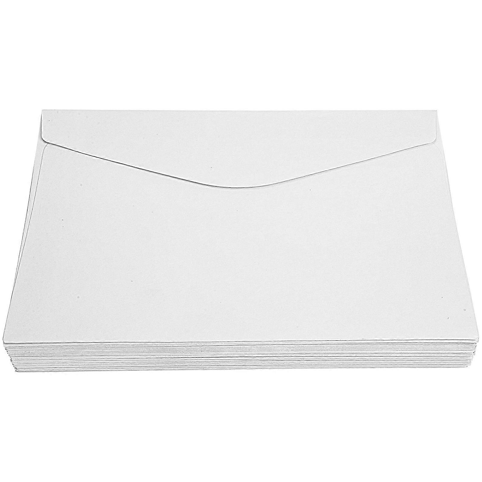 50pcs Thickened White Kraft Paper Envelopes for Wedding Invitations, Birthday Cards, Party & Festival Use Bulk Pack