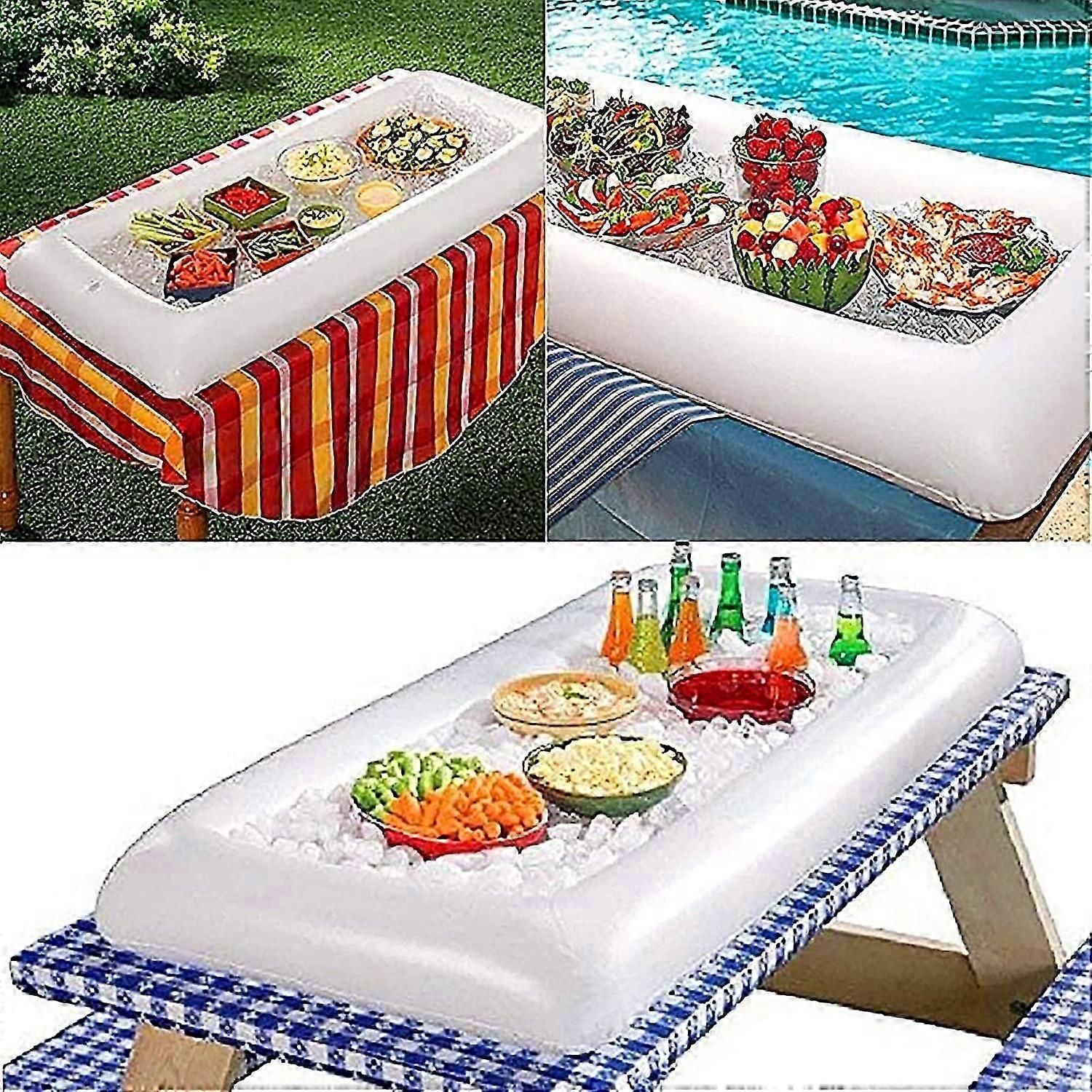 インフレータブルアイスサービングバープールパーティービュッフェドリンククーラーフローティングアイストレイフードドリンクコンテナサマーパーティー用