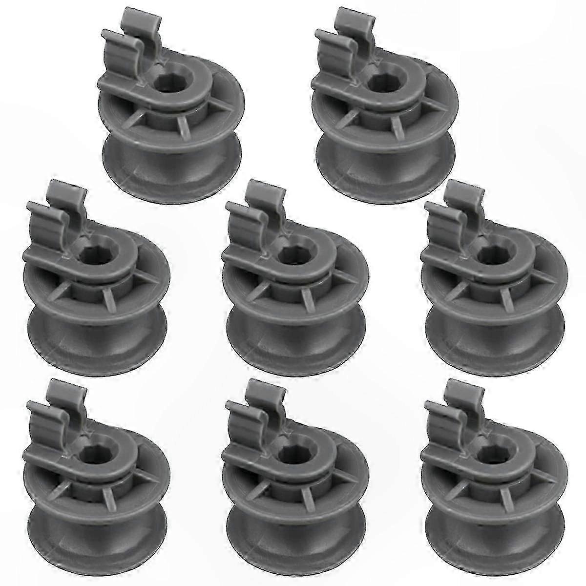 8Pcs Dishwasher Upper Rack Wheels Replacement, Dishrack Roller and Axle Assembly-Compatible with Most Models