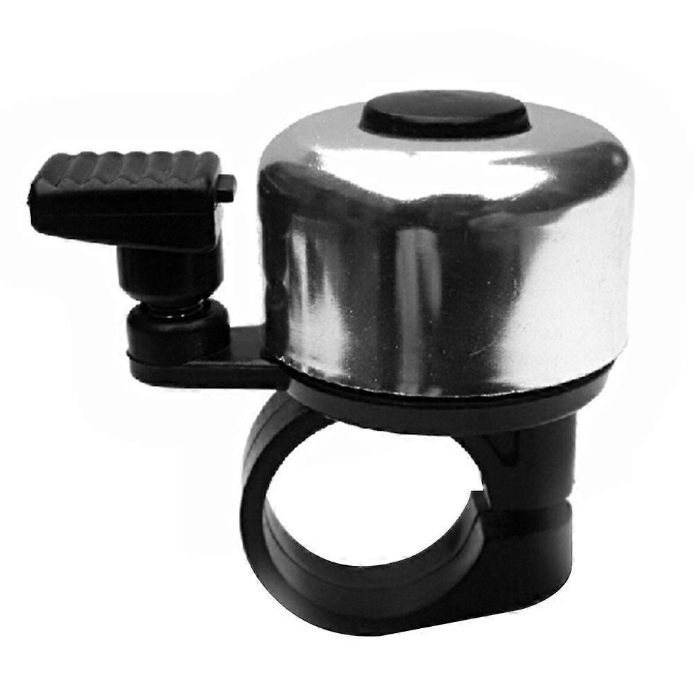 Compact Bike Bell with Loud ring Sound Made of Durable Alloy and Plastic Silver Color Fits Most Handlebars 30mm Diameter