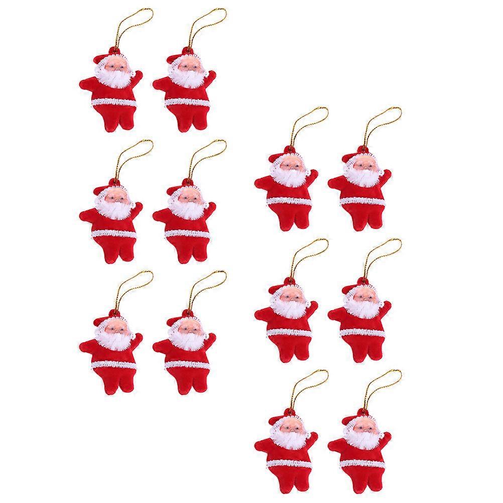 24pcs Santa Claus Christmas Tree Hanging Ornaments, Unique Cloth Decorations for Tree, Wall, Door, and Window, Festive Holiday Decoration