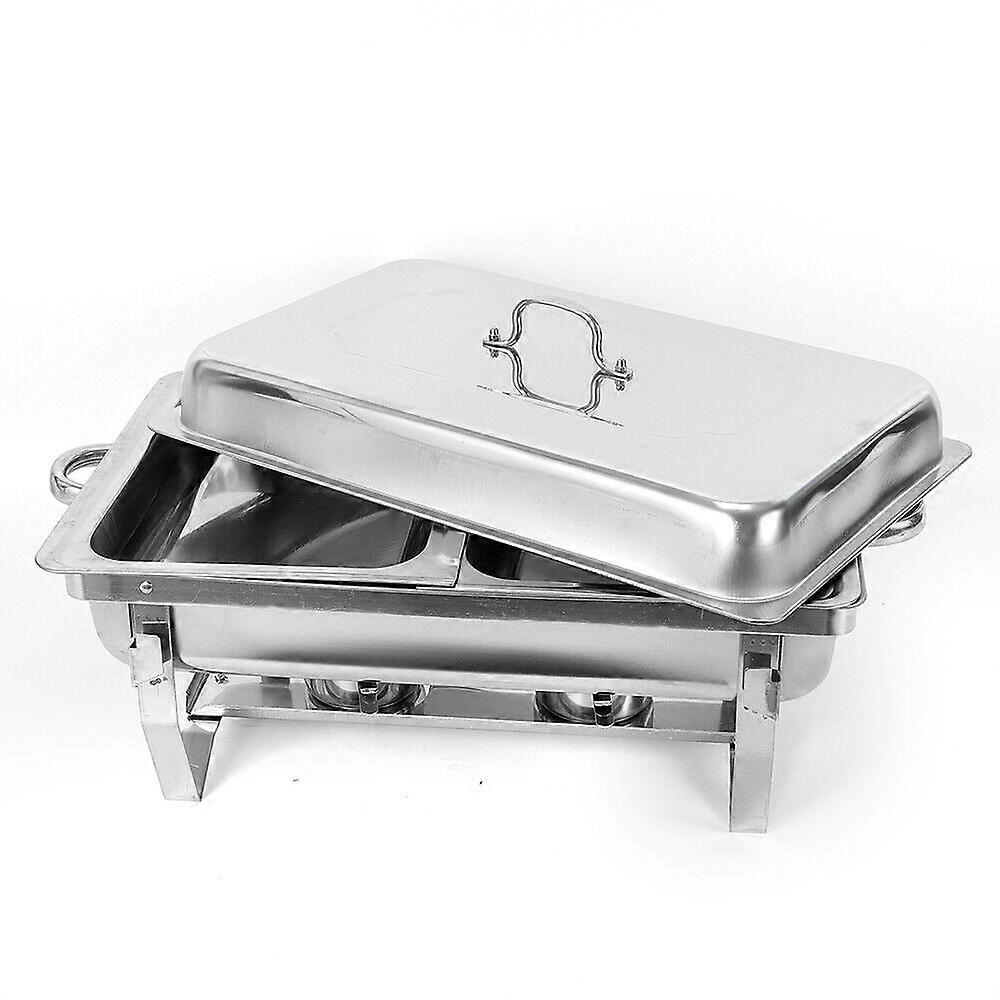 7.5L Stainless Steel Rectangular Chafing Dishes Large Capacity for Banquets, Buffets