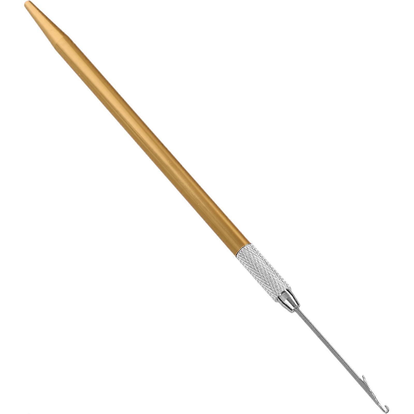 Dreadlocks Crochet Needle for Wig Braid and Hair Weaving with Metal Material Golden Color for Home Use 1 Set