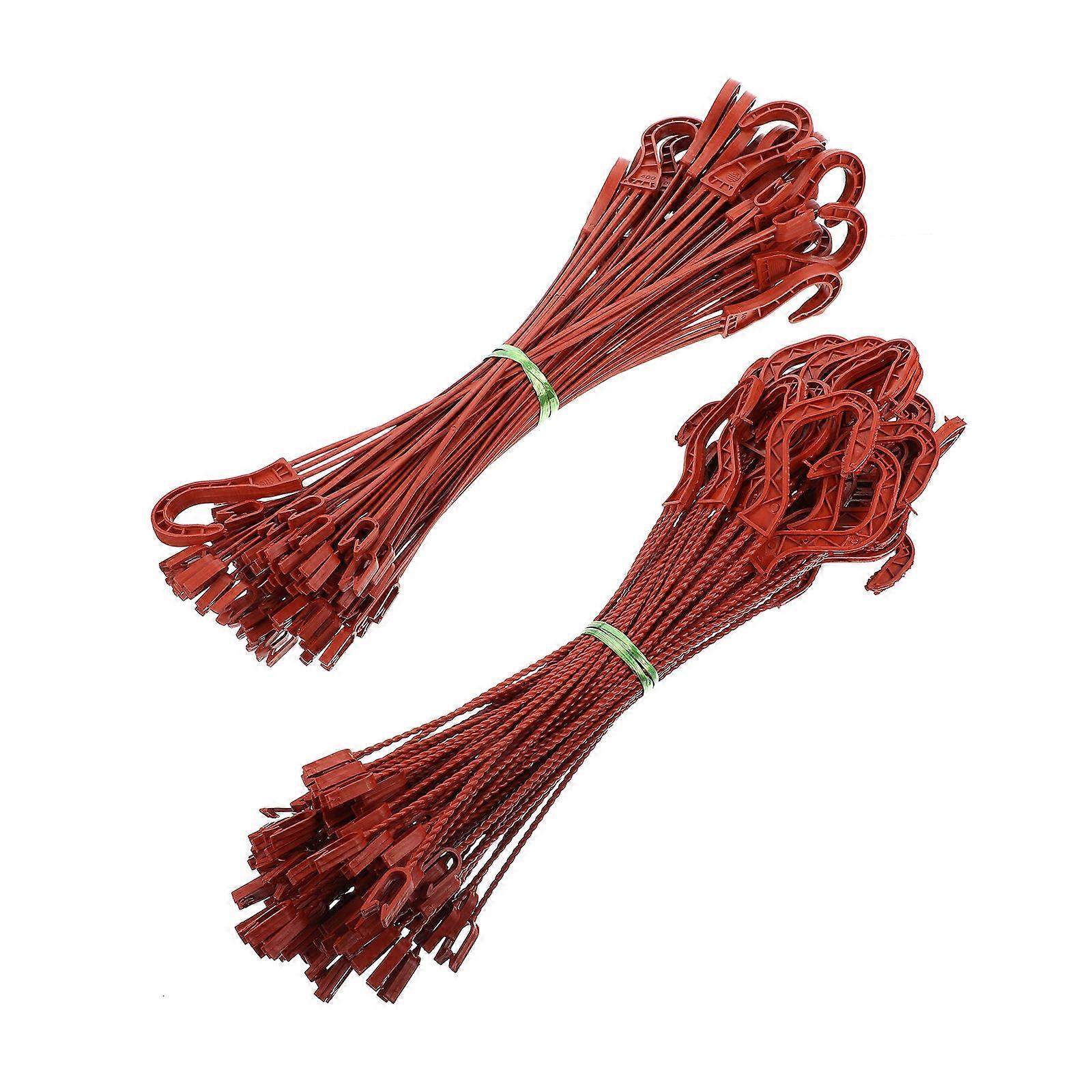 Hanging Flower Basket Hooks 60Pcs Useful Planter Hanger For Home Decoration Balcony Dark Red Load-Bearing