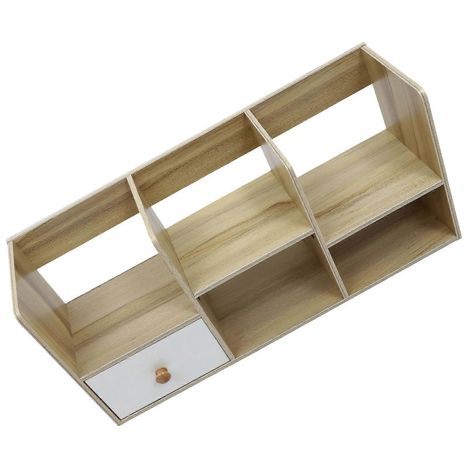 Multi-layer Sundries Rack Designed For Desktop Use In Beige Features Strong Load-bearing 1Set