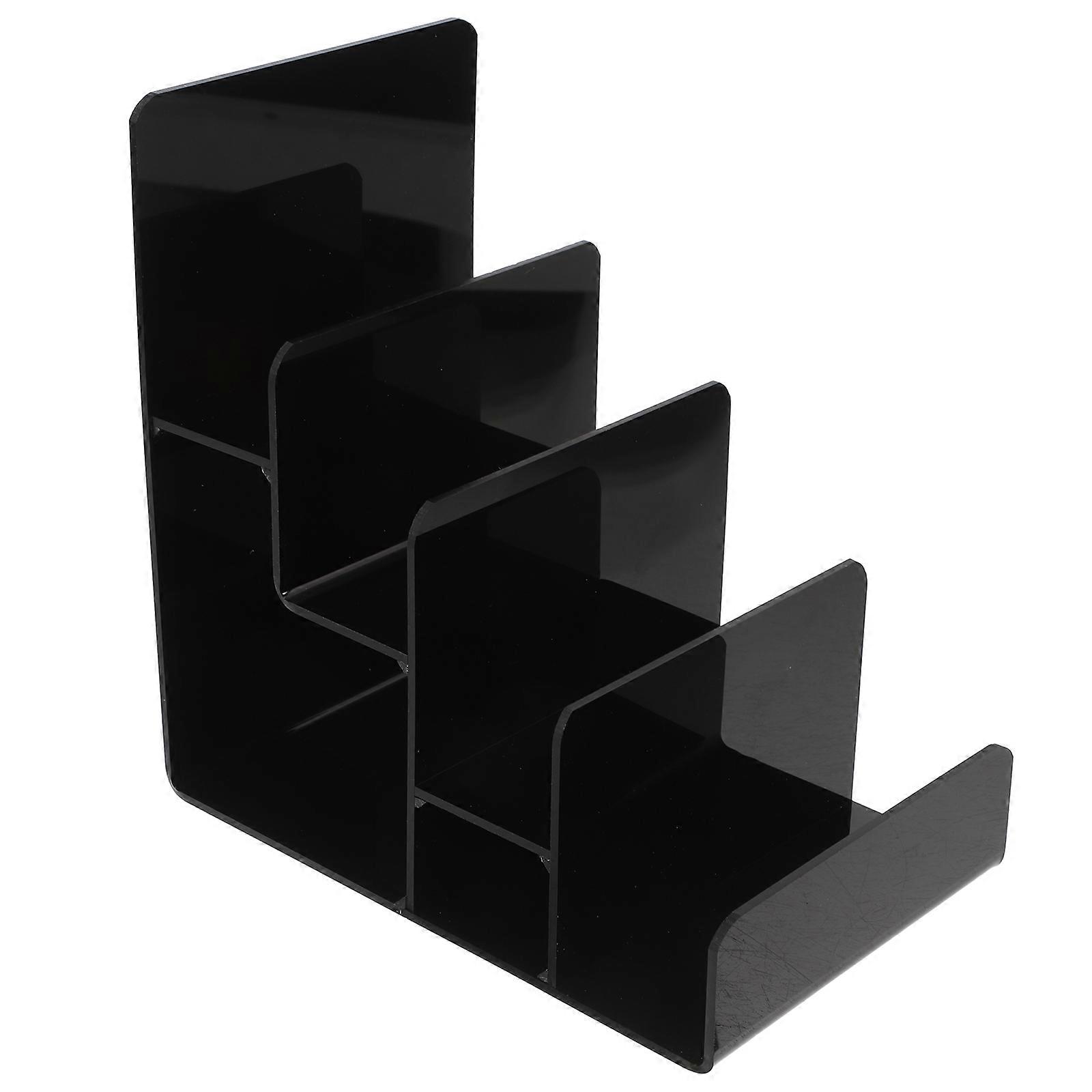 Black Acrylic Wallet Display Stand for Retail Space Saving Multilayer Design Enhances Store Layout