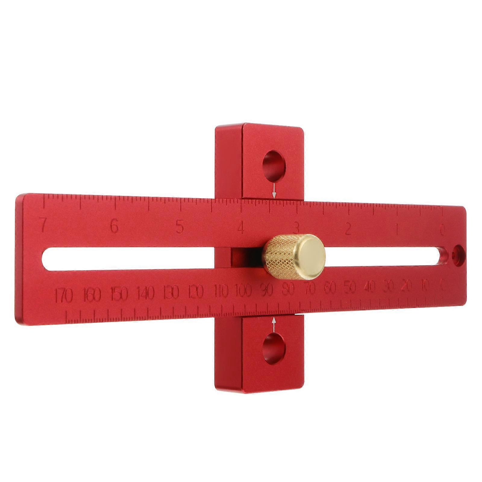 T Shaped Woodworking Scribe Measuring Ruler Craftsmen Workshop Use 20X8.8CM High-Precision 1Set