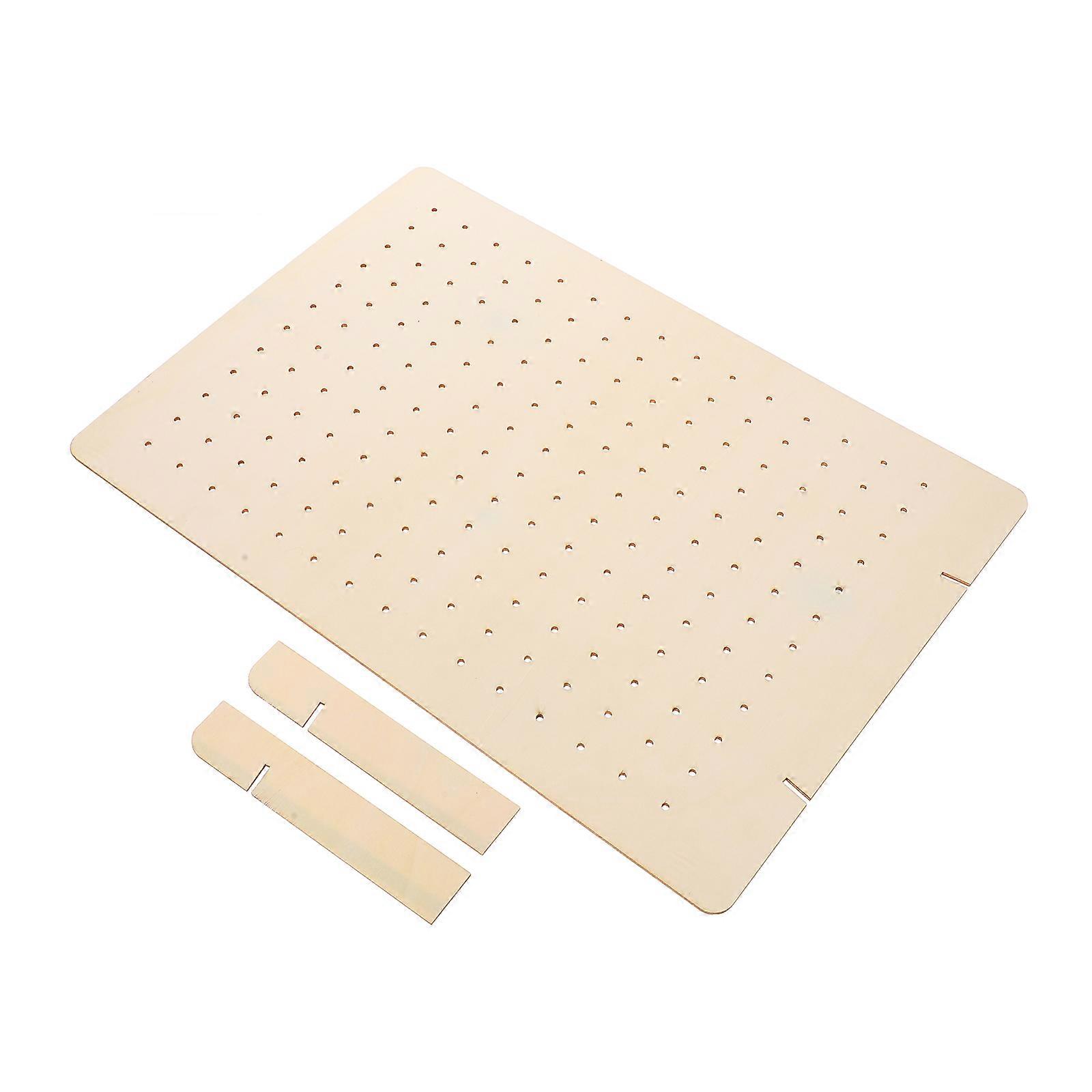 Wooden Pegboard Display Stand 1 Set Retail Rack for Keychain Jewelry Craft Shows Tools and Accessories Organizer