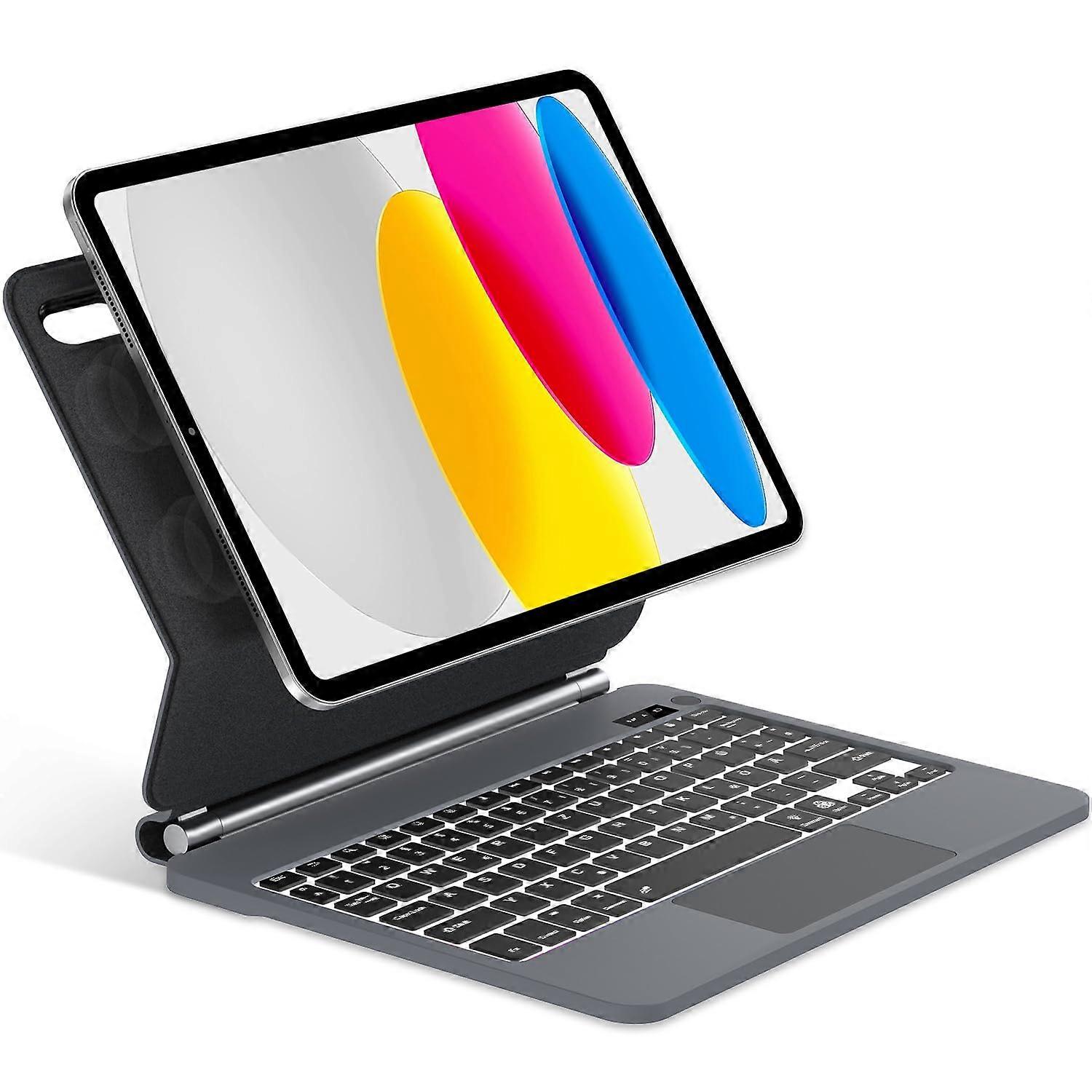 Magic Keyboard for iPad 10th Generation, Magnetic Floating Design, Trackpad Case Keyboard for iPad 10 10.9 Inch, Black