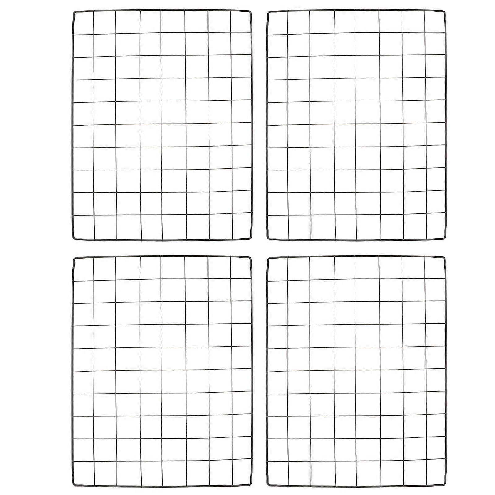Wire Dog Crate Panels 4pcs Durable Iron Mesh Nets for DIY Pet Playpen Safety Fence Easy Install for Indoor Outdoor Use
