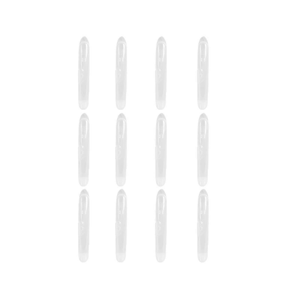Portable Toothbrush Holder Container for Travel and Home Use Plastic Transparent 12pcs in 1