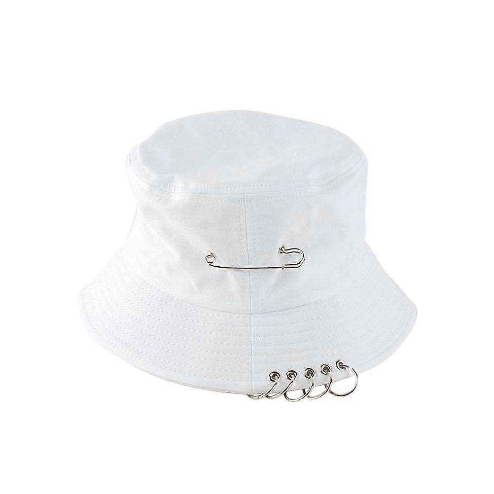Unisex Bucket Hat with Pin Decorations, Lightweight for Summer Activities