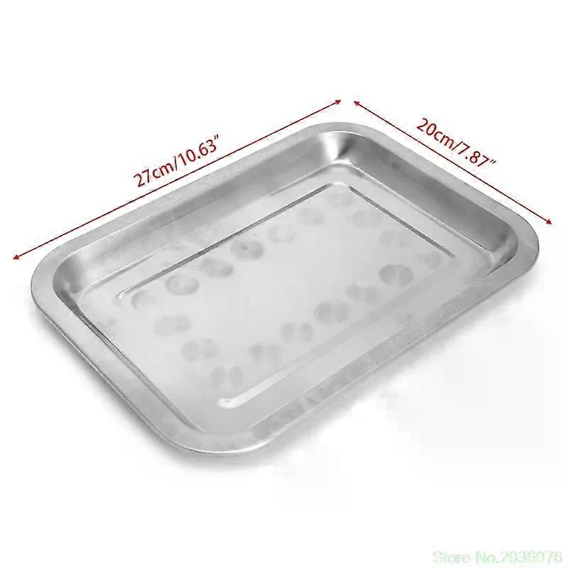 Rectangular Stainless Steel Plate Grilled Fish Tray BBQ Food Container