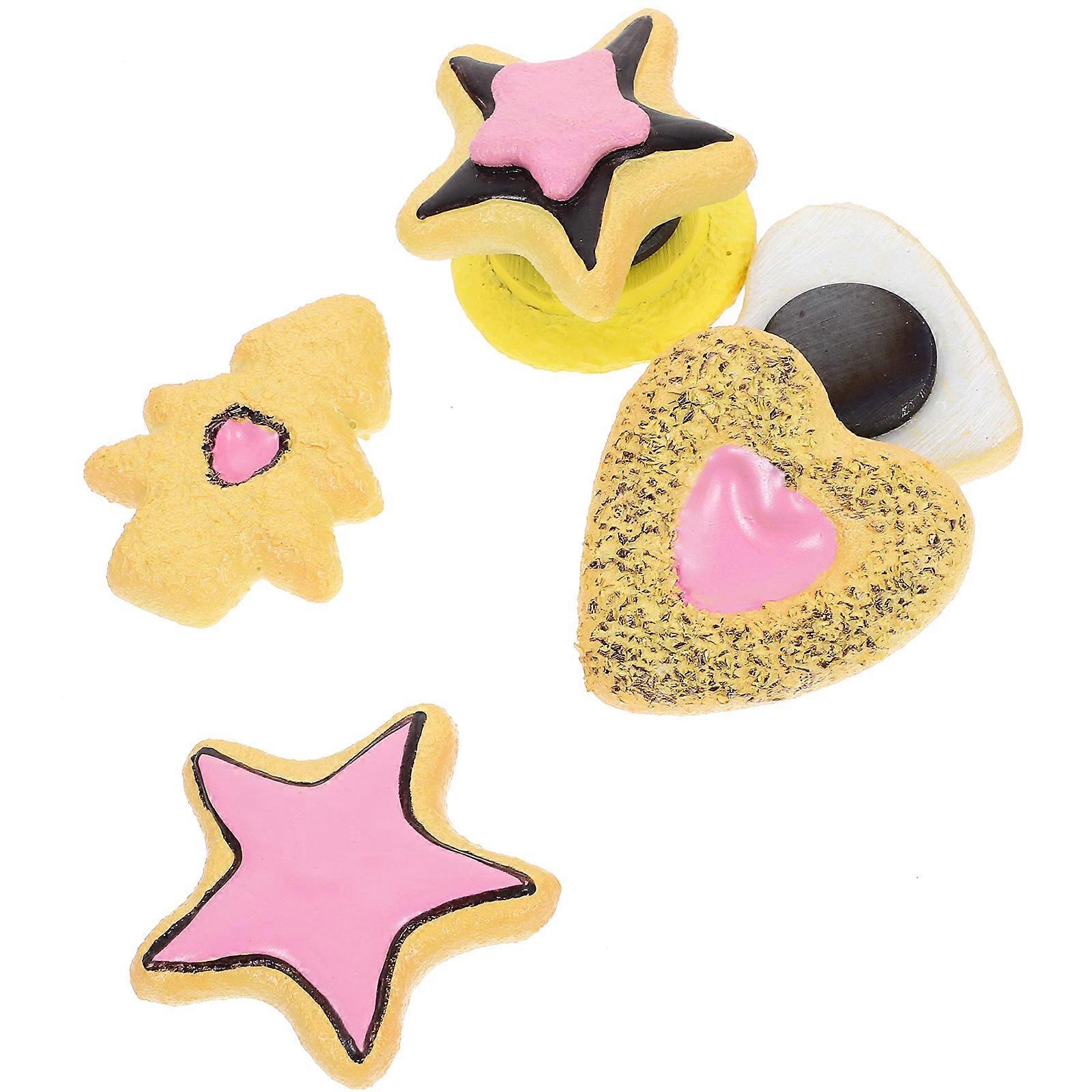 Simulated Food Fridge Magnets 6Pcs Realistic Design Home Decor 5X5CM Magnetic Attachment