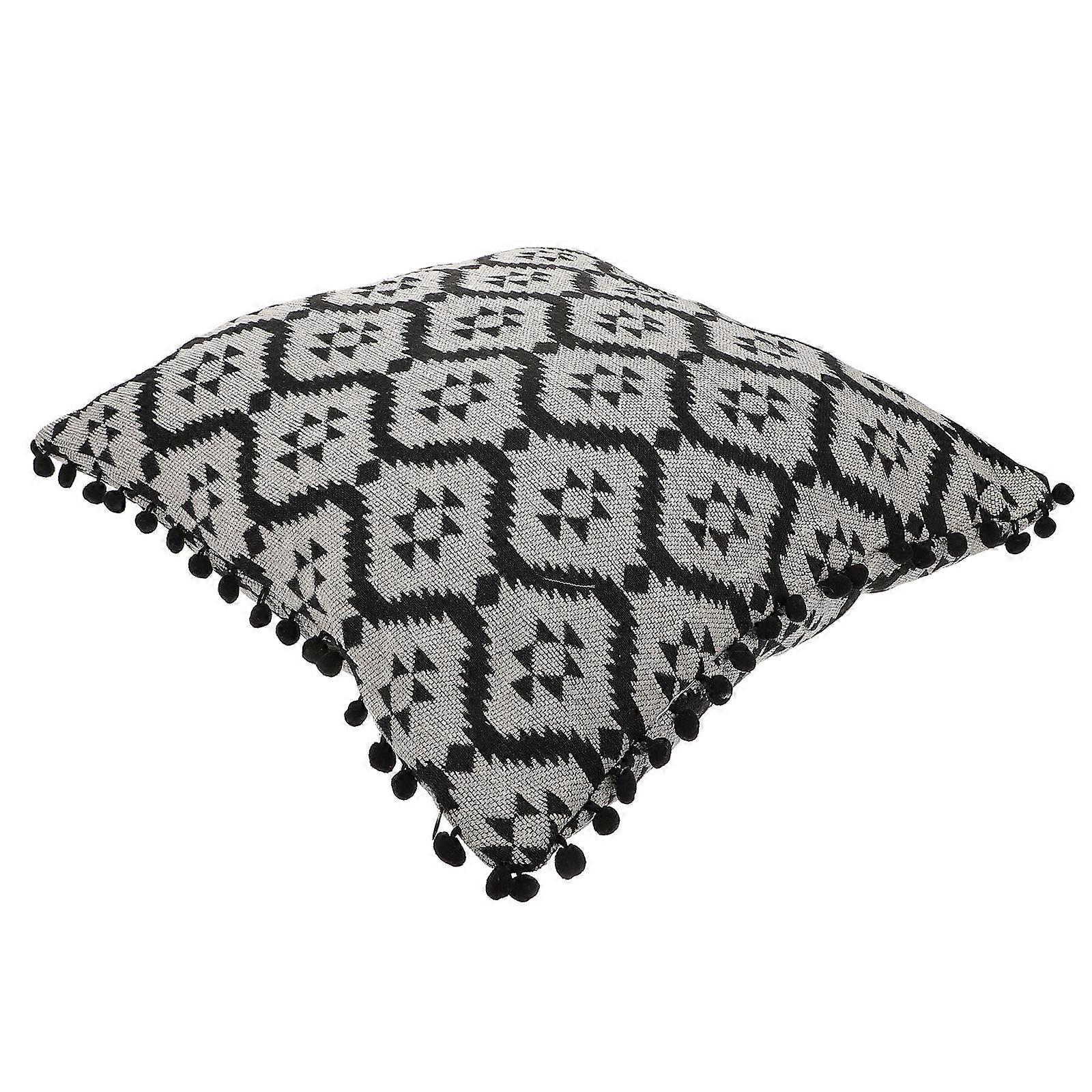 Decorative Pillowcase Moroccan Cushion Pillowcase Sofa Black Chenil Material Comfortable 1Pack