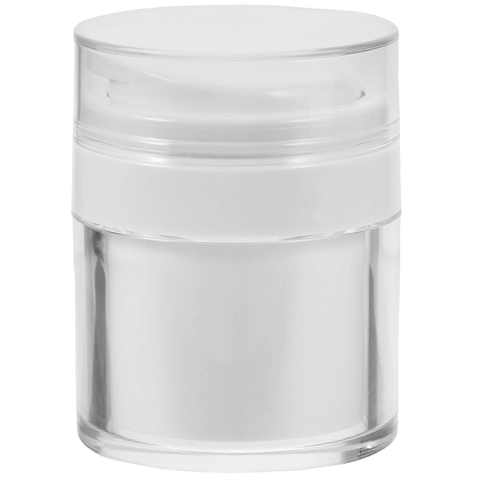 Refillable Lotion Jar with Push Down Dispenser, Compact Empty Cosmetic Cream Container for Travel Makeup Cream Storage