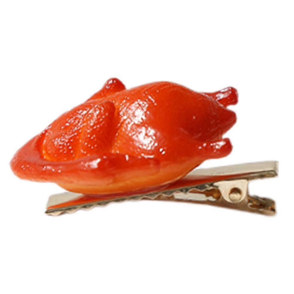 Duck Shaped Hair Clips Simulation Food Decorative Hair Accessory Casual Look For Women Suitable In Daily Life 1Set