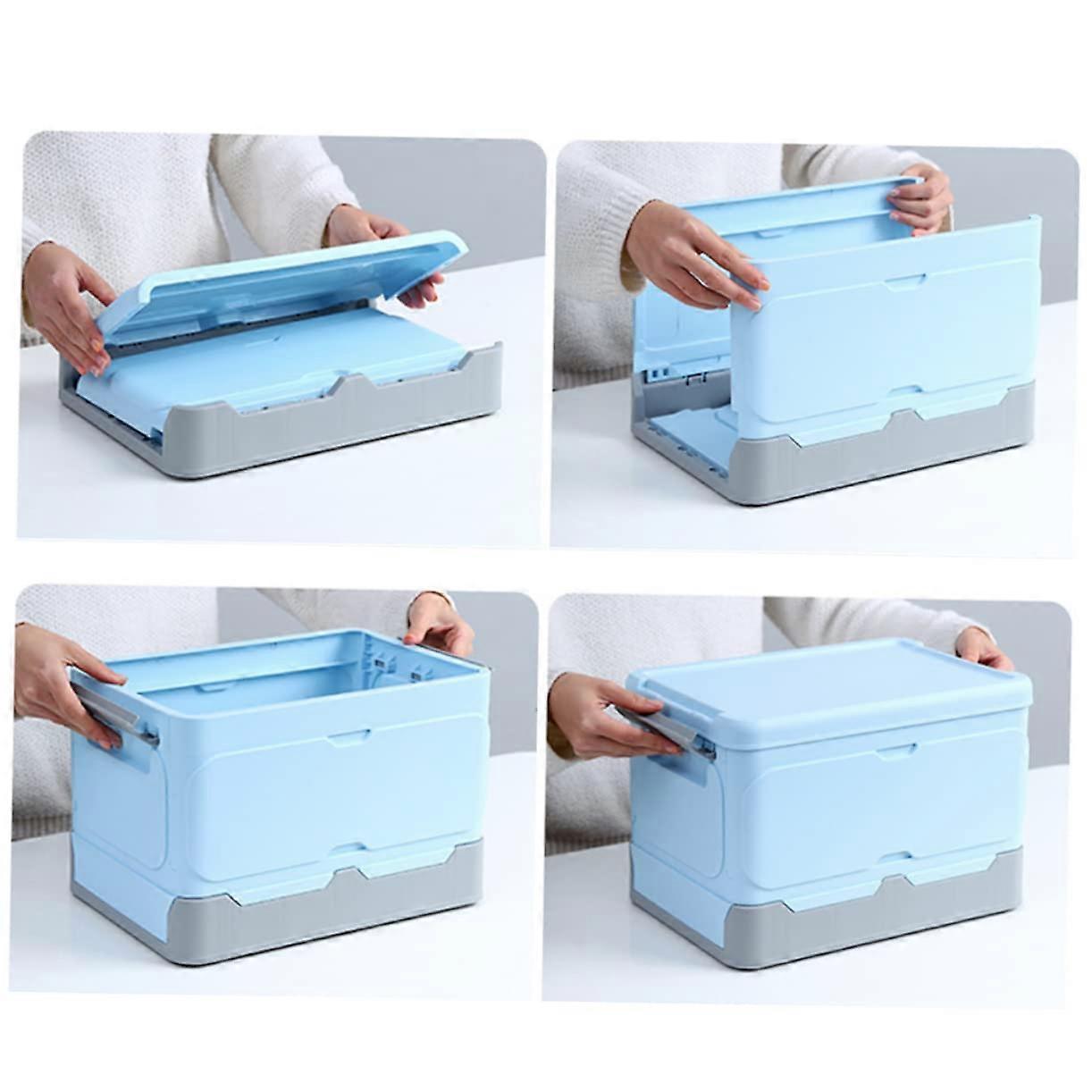 Foldable storage box with lid, large organizer made of durable PP, moistureresistant and spacesaving, versatile for home and office