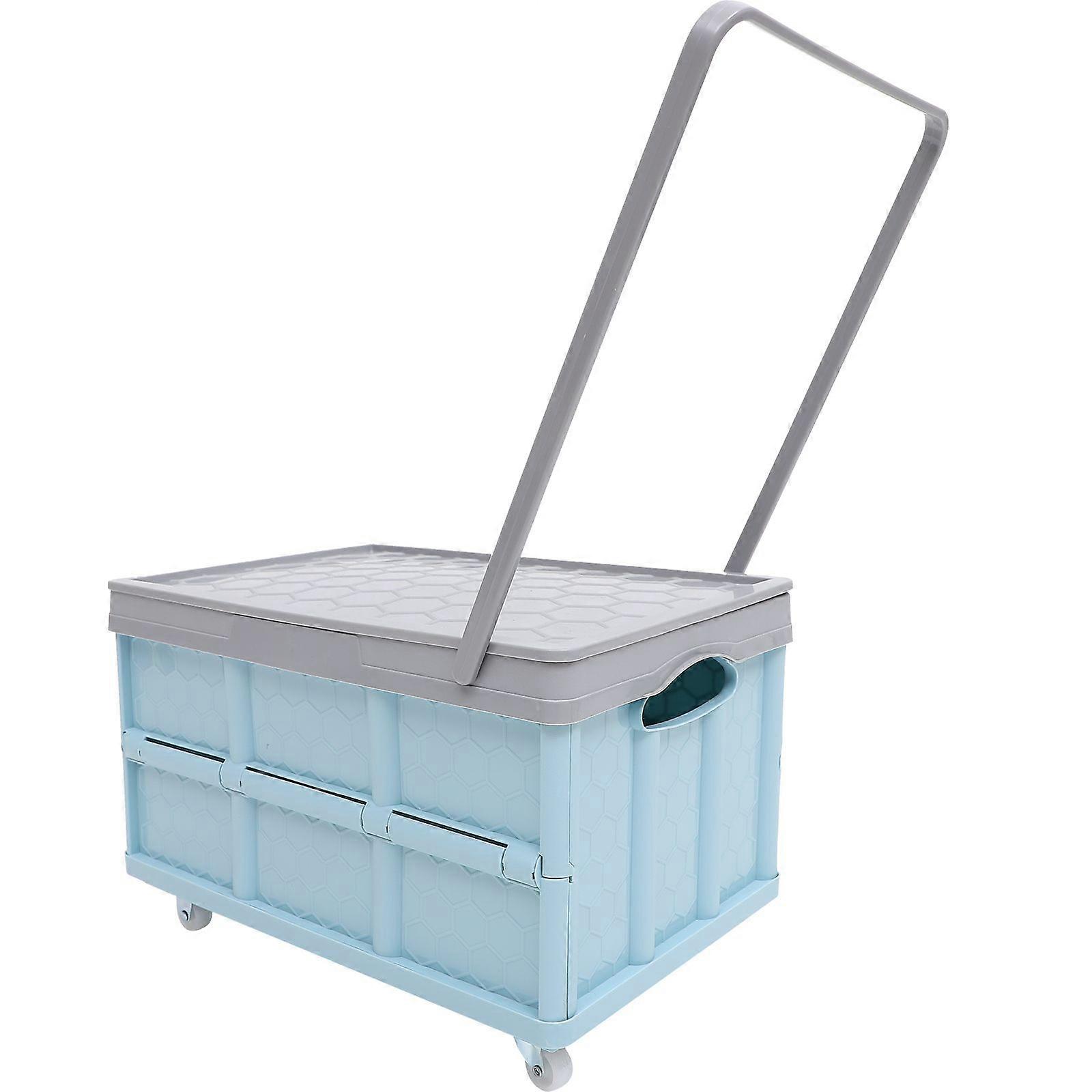 Lidded Storage Bin Collapsible Storage Box Stackable Clothes Storage Box With Wheel