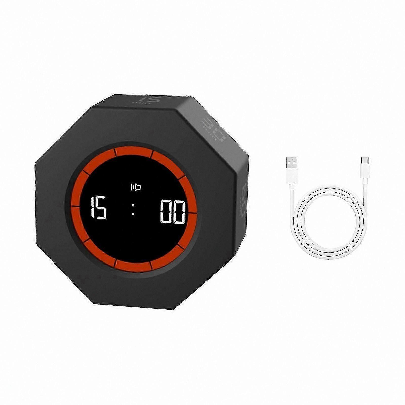 Focus Timer, Productivity Tool Square Design, Octagonal Gravity Flip Timer for Work and Study Efficiency