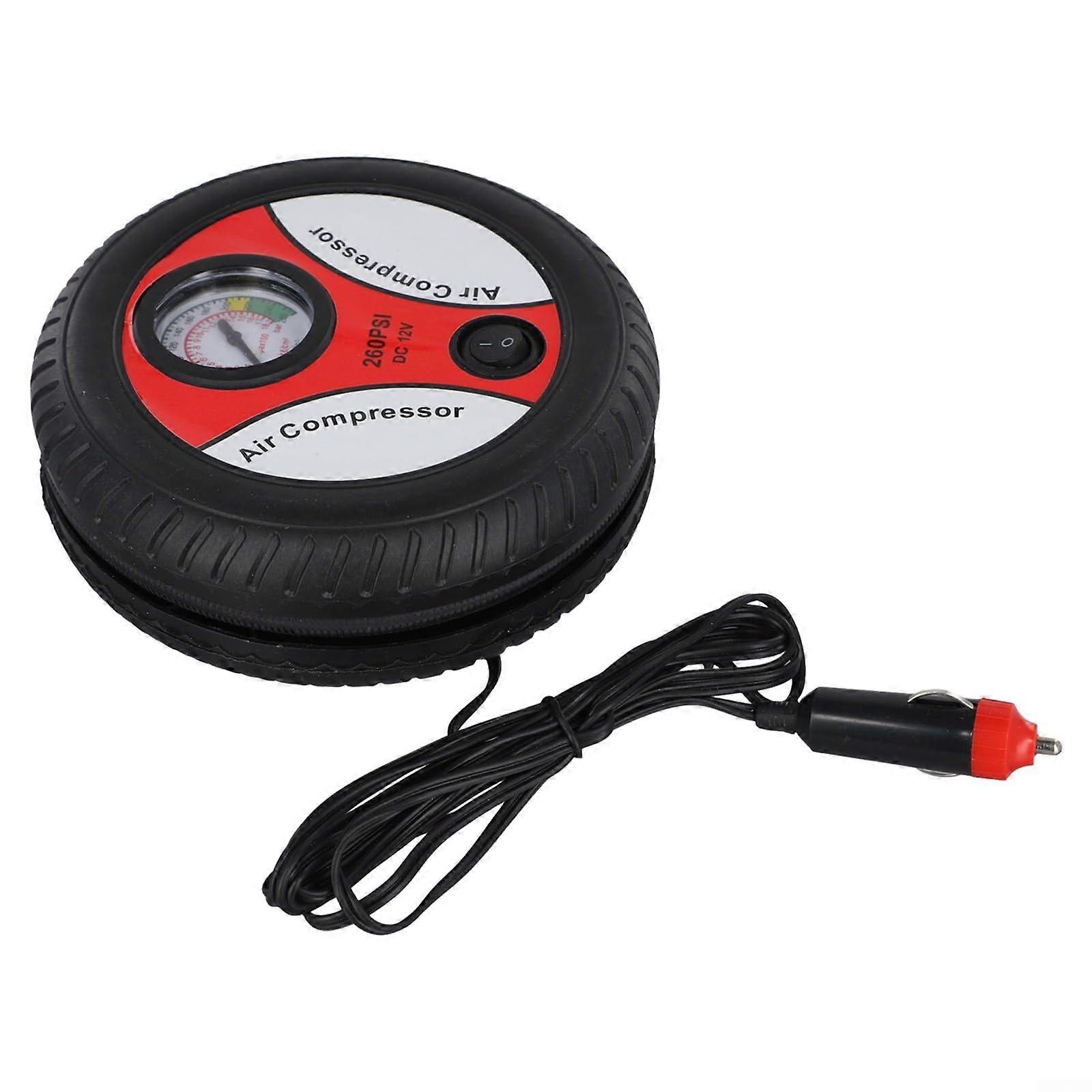 260PSI Portable Air Compressor, 12V Tire Inflator for Cars, SUVs, and Outdoor Use, Fast Inflation, Compact Design