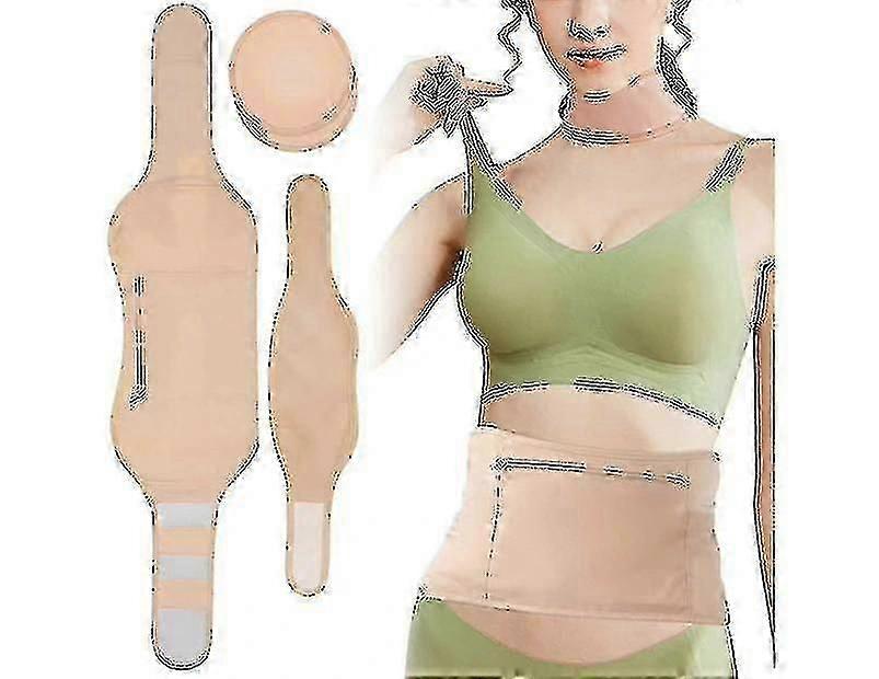 4ピースヒマシ油ラップパックキット再利用可能な圧縮ヒマシ油ラップウエスト胸と首用