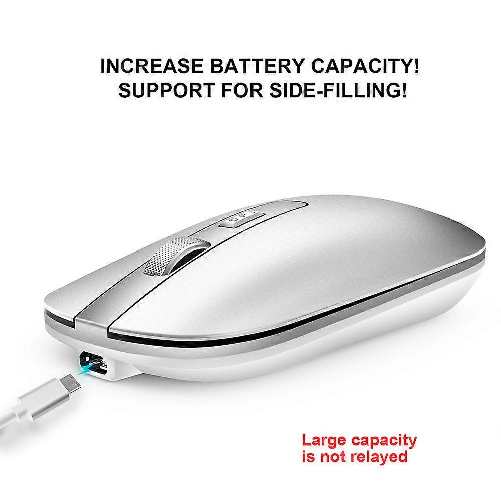 M30 Rechargeable Wireless Mouse 2.4GHz Mice 1600DPI Metal Scroll Wheel For Working Office Grey