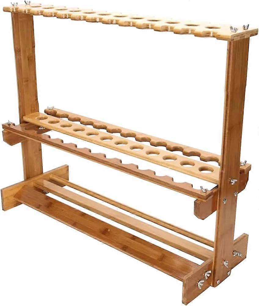 Sword Stand, Wooden Display Rack for Katana and Martial Arts Swords, MultiFunctional Holder for Flutes, Fishing Rods, and Light Tubes 38
