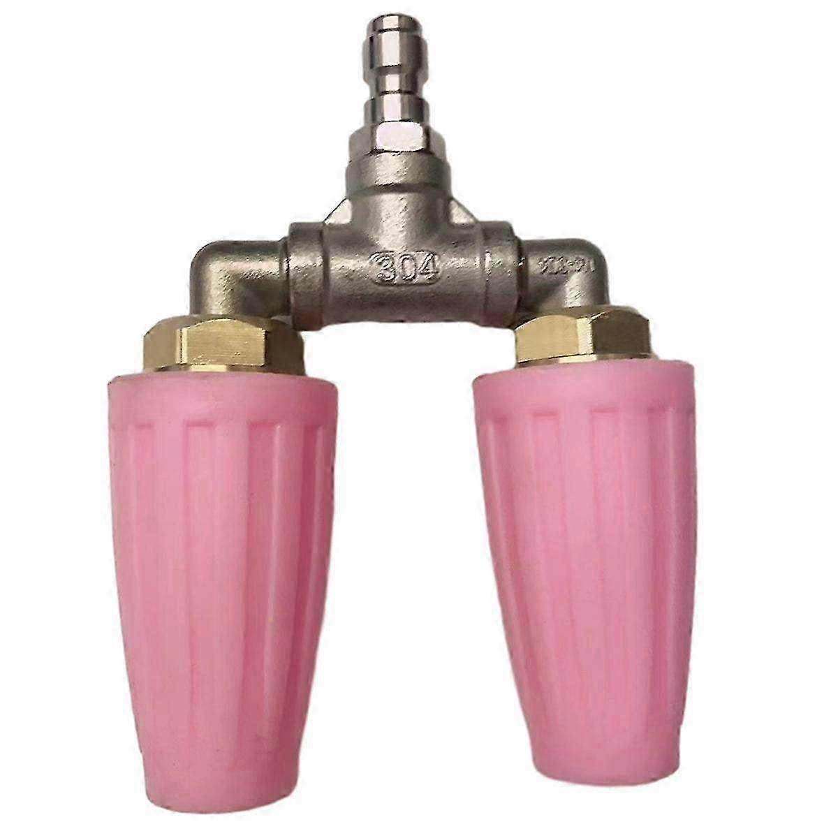 Rotating Dual Turbo Nozzle Spray Tip for High Pressure Washer 1/4In 4000PSI Garden Cleaning Tool Replacement Part