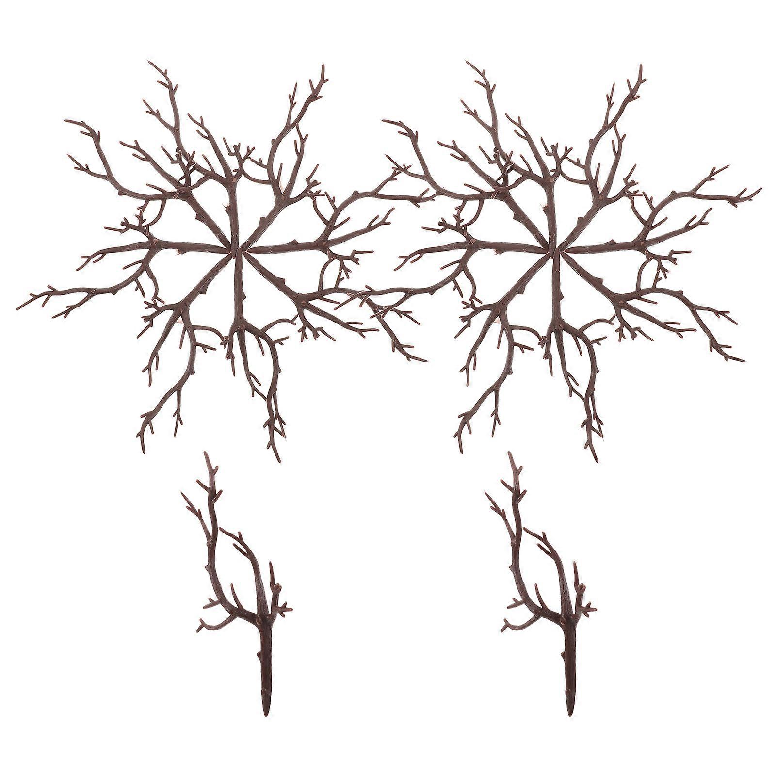 20PCS Realistic Artificial Antlers Plastic Dried Branches DIY Craft Decorations for Christmas Weddings Holiday Parties Lightweight Reusable Ornaments