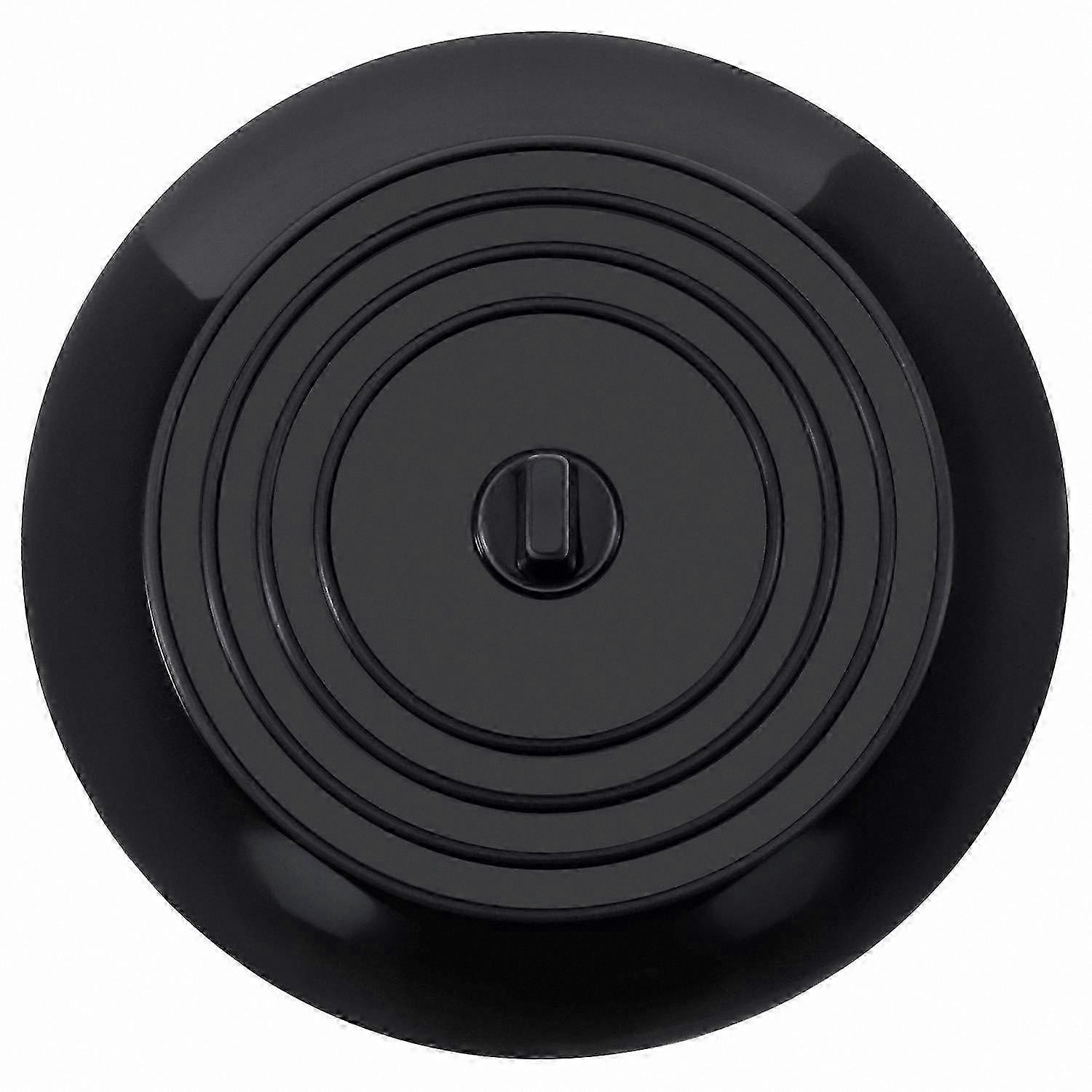 Black Silicone Sink Stopper, 15 cm