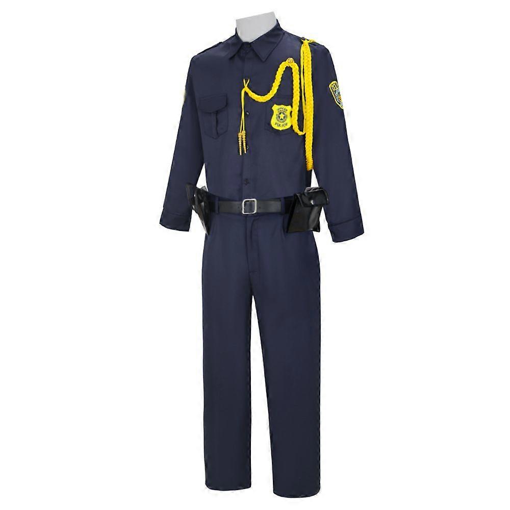 Zootopia Officer Nick Wilde Cosplay Costume Set for Men, Halloween Party Outfit, Long Sleeve & Pants, All Seasons
